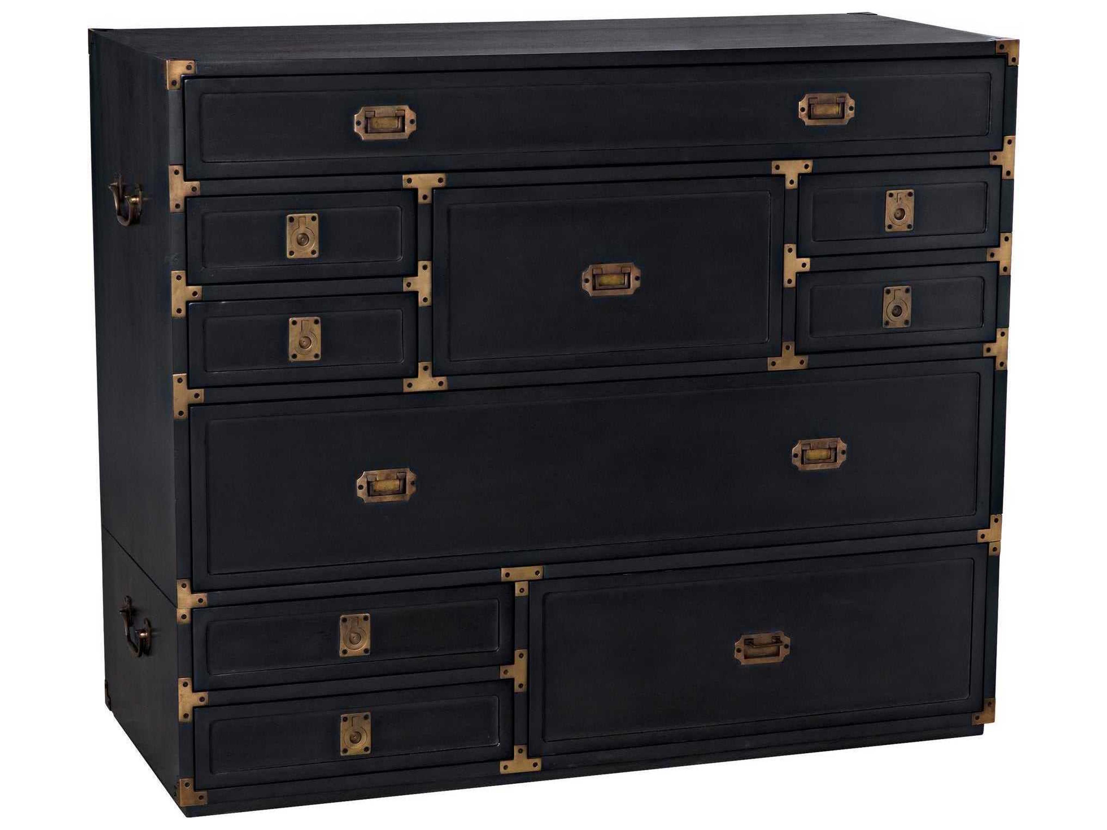 Charles Pale Mahogany 8-Drawer Dresser with Brass Handles