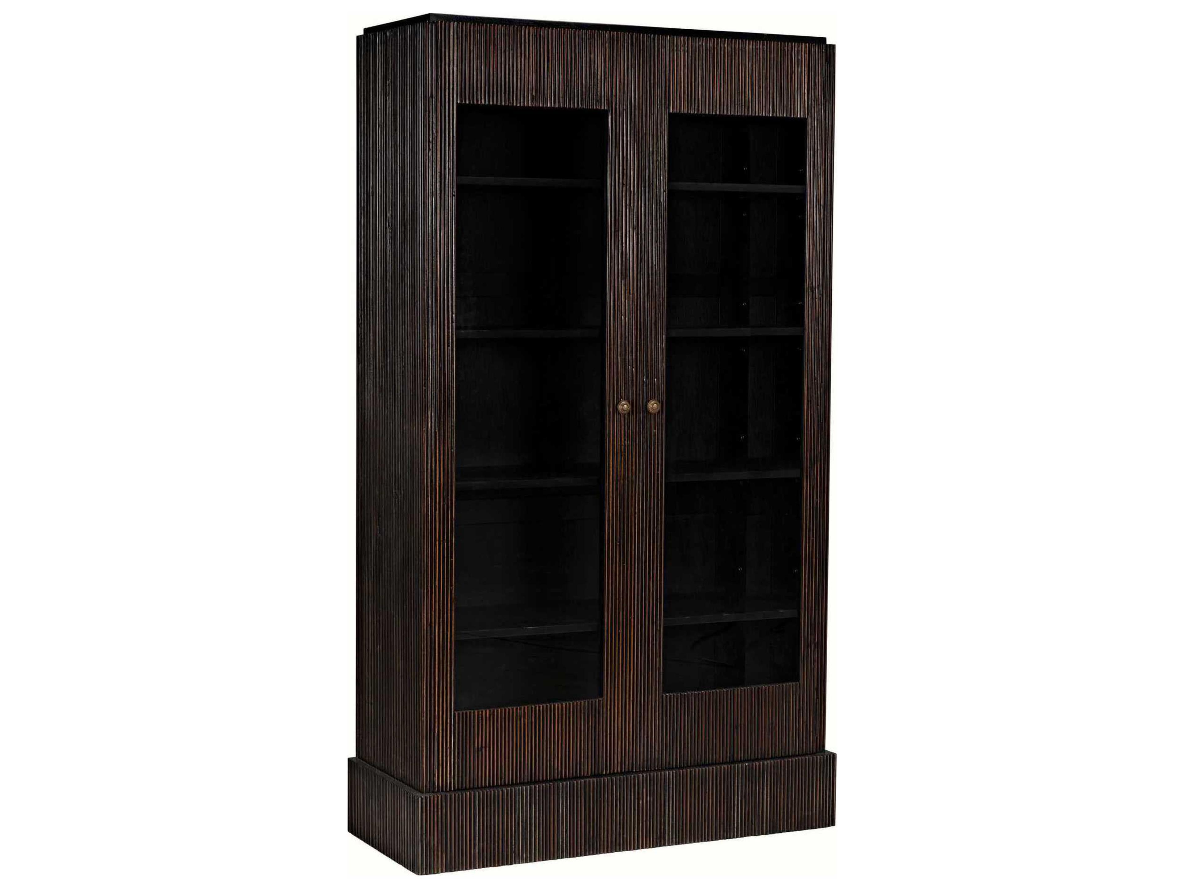 Noir Hand Rubbed Black With Light Brown Trim Mahogany Wood Accent Chest