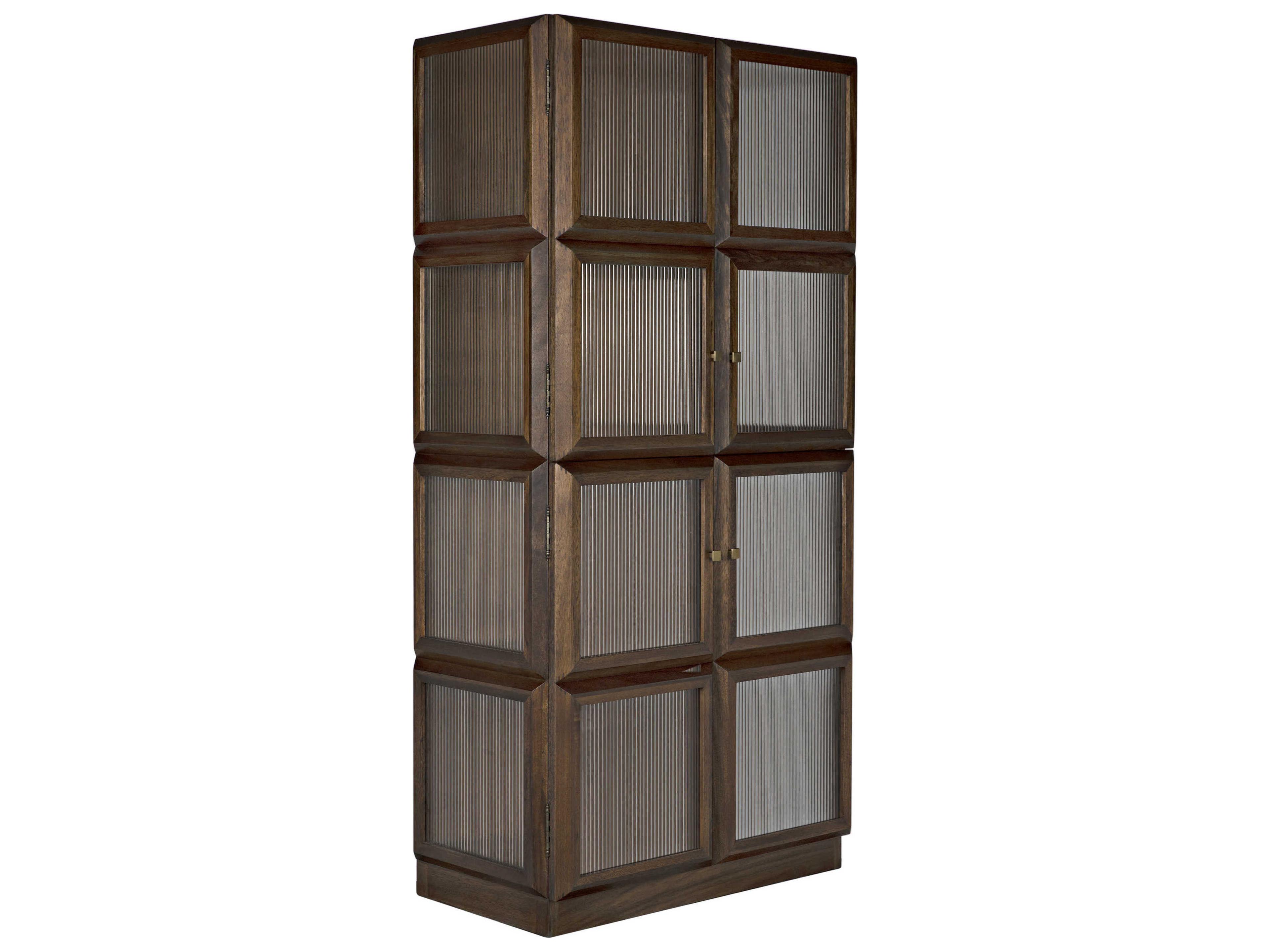 Collins Walnut Wood Dark Display Cabinet