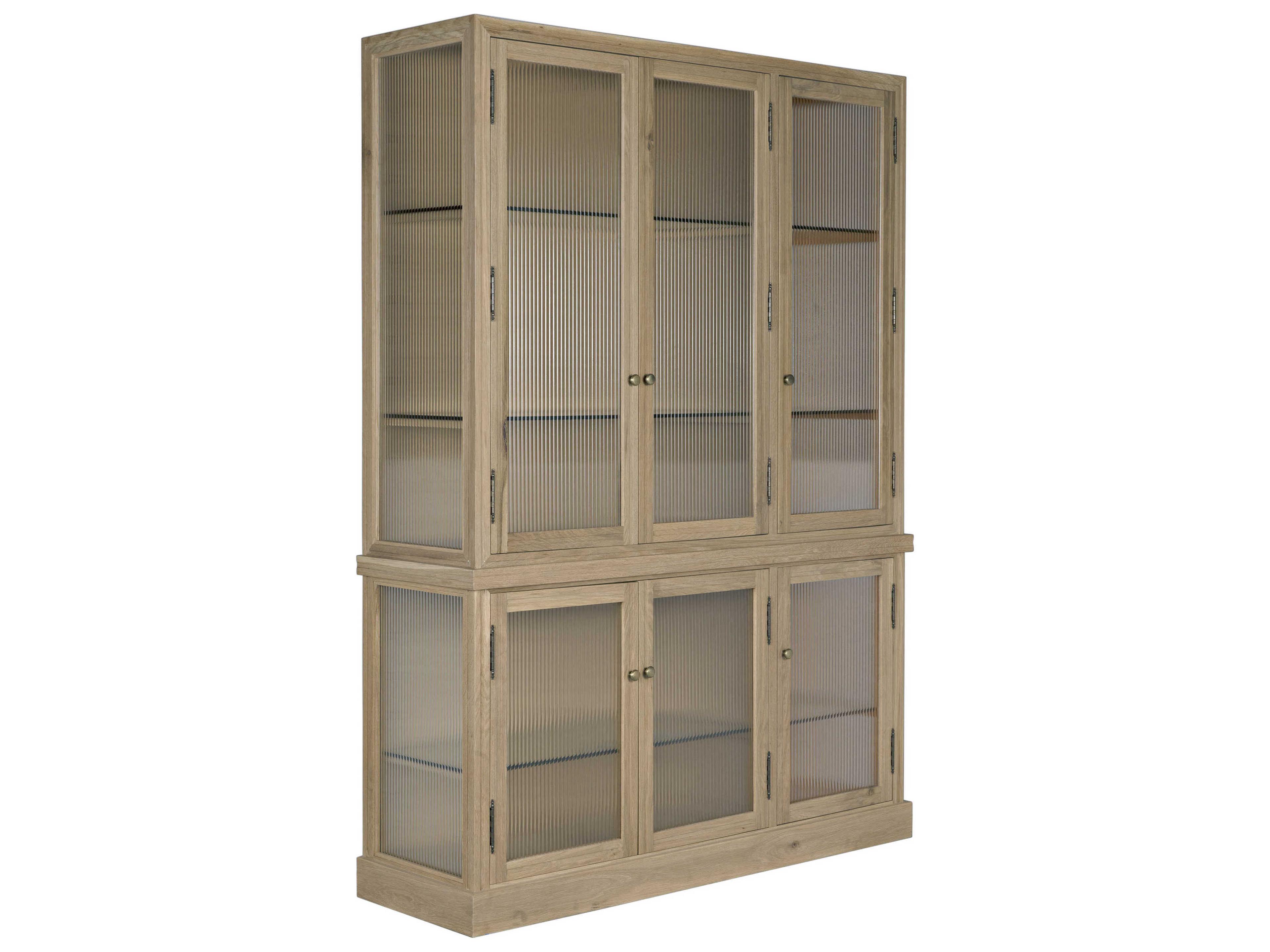Chester Oak Wood Natural Display Cabinet