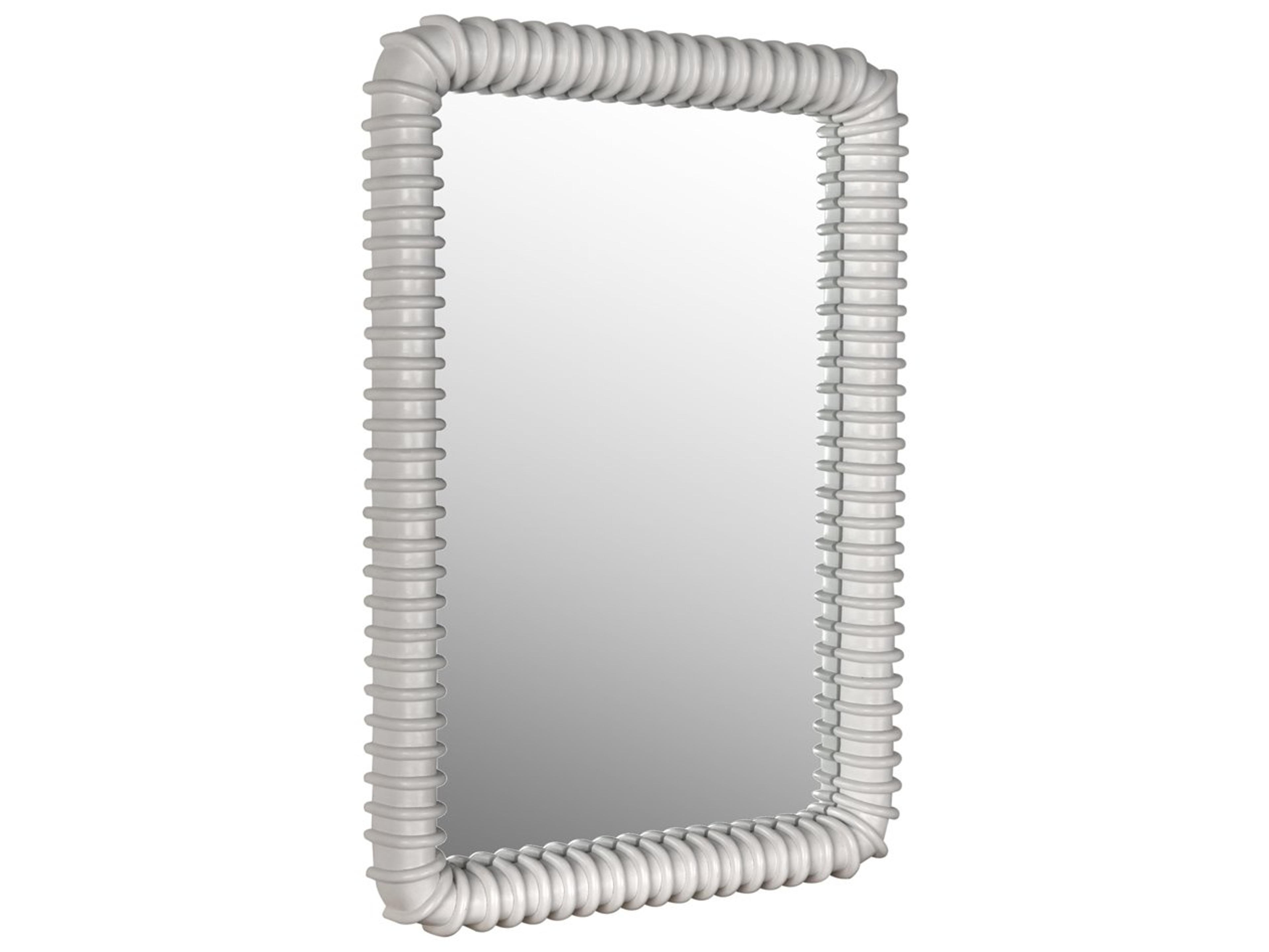 Solid White Wall Mirror Rectangular