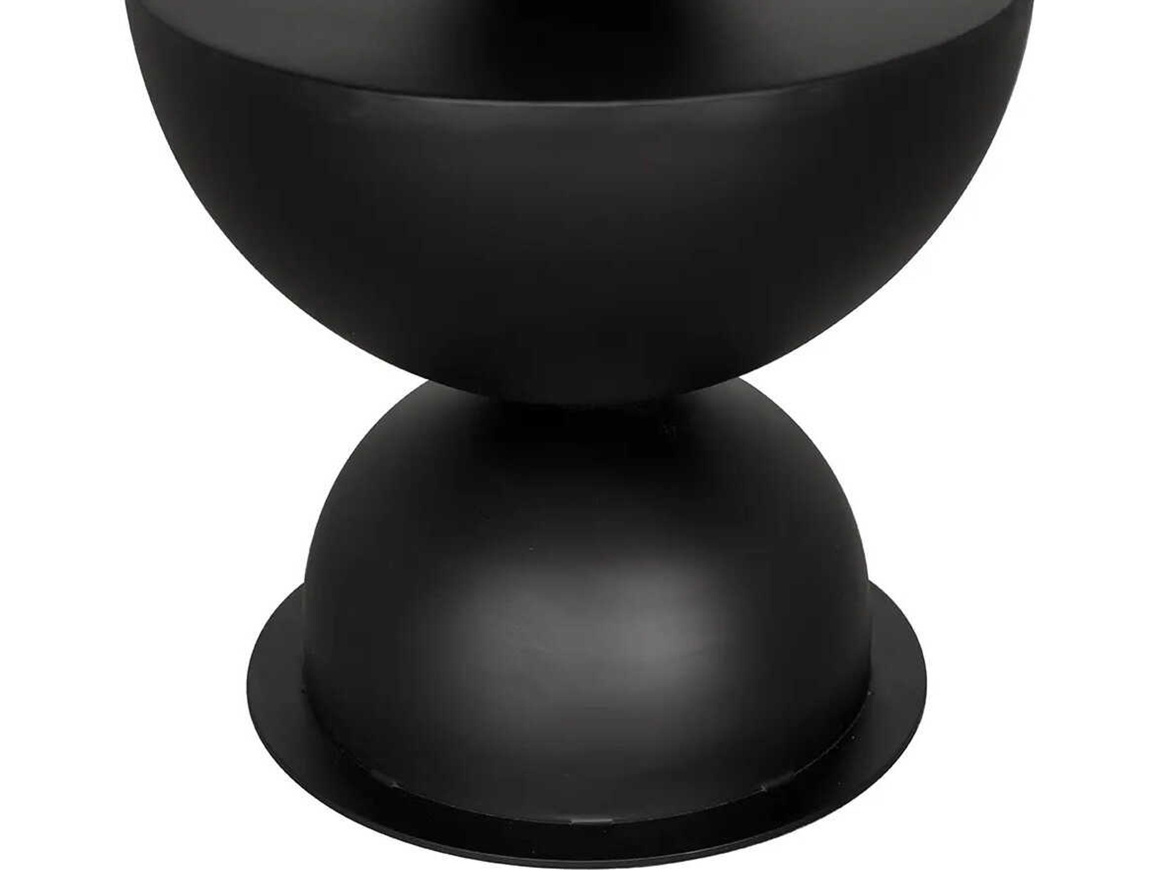 Noir Perth Matte Black Leather Bar Stool