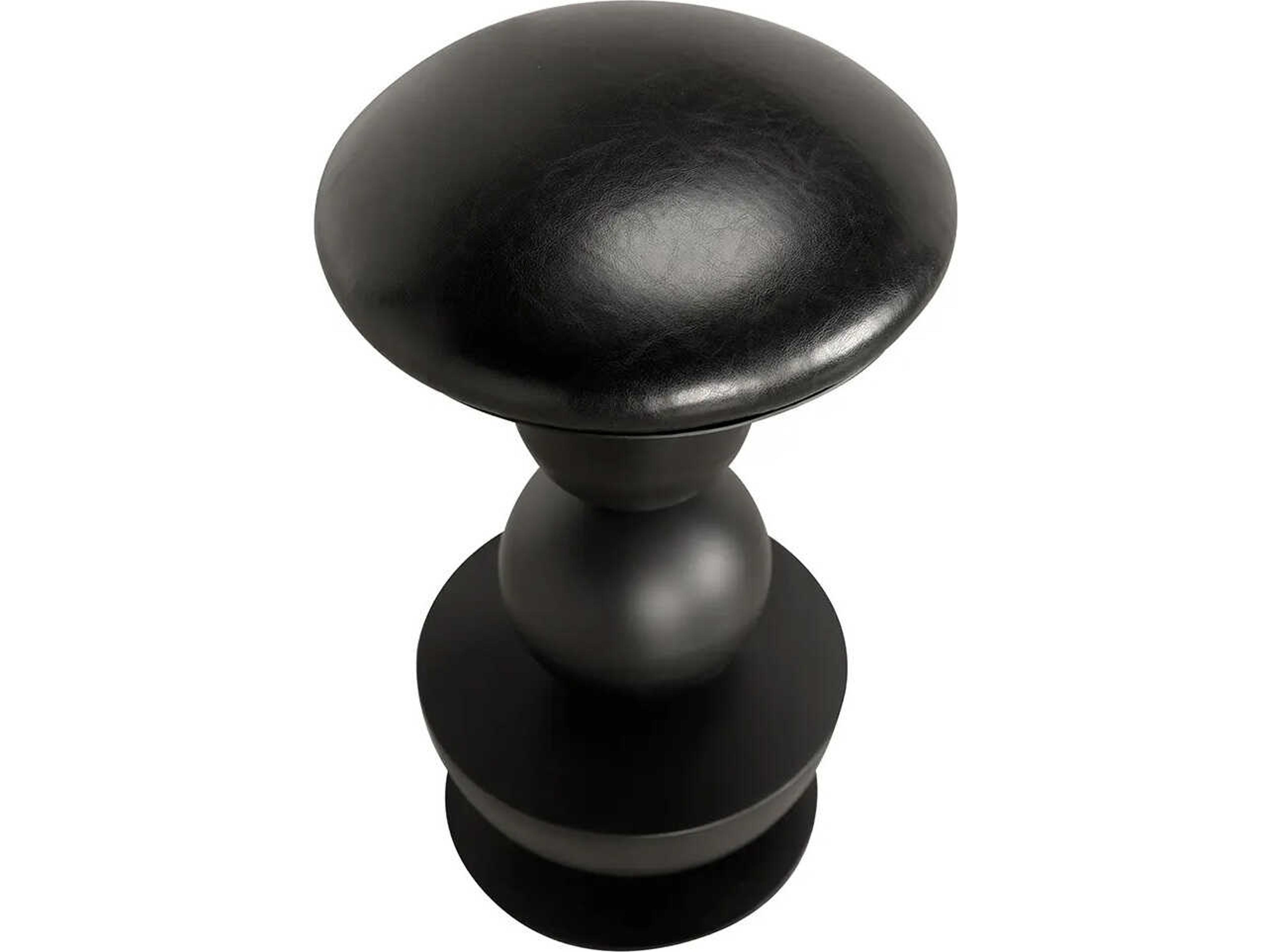 Noir Perth Matte Black Counter Stool