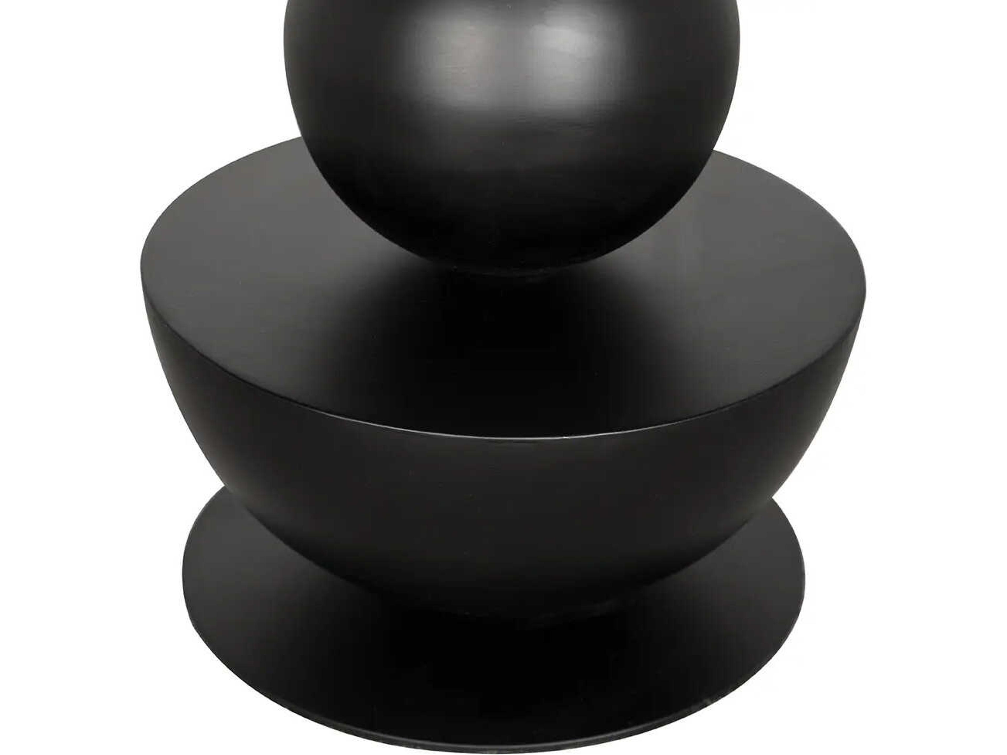 Noir Perth Matte Black Counter Stool
