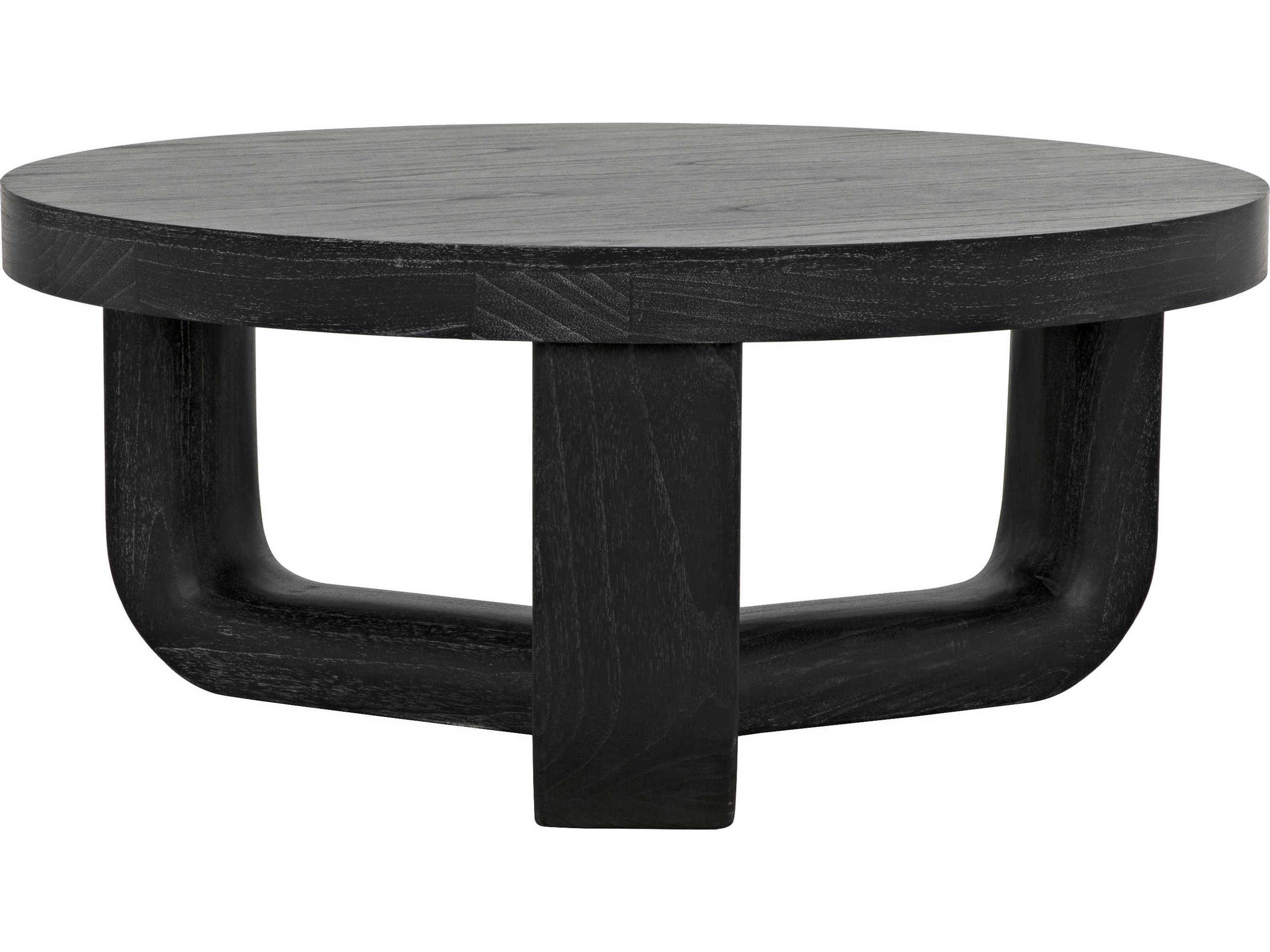 Noir Round Wood Coffee Table