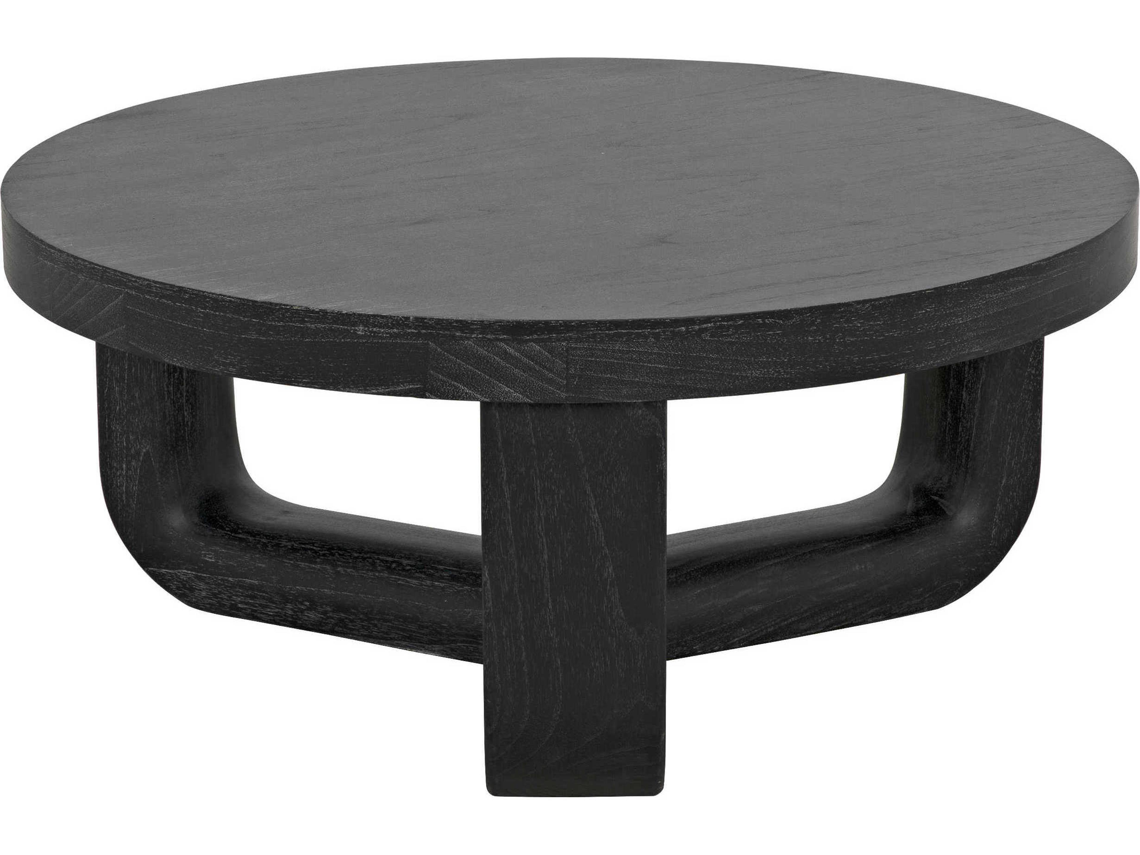 Noir Round Wood Coffee Table