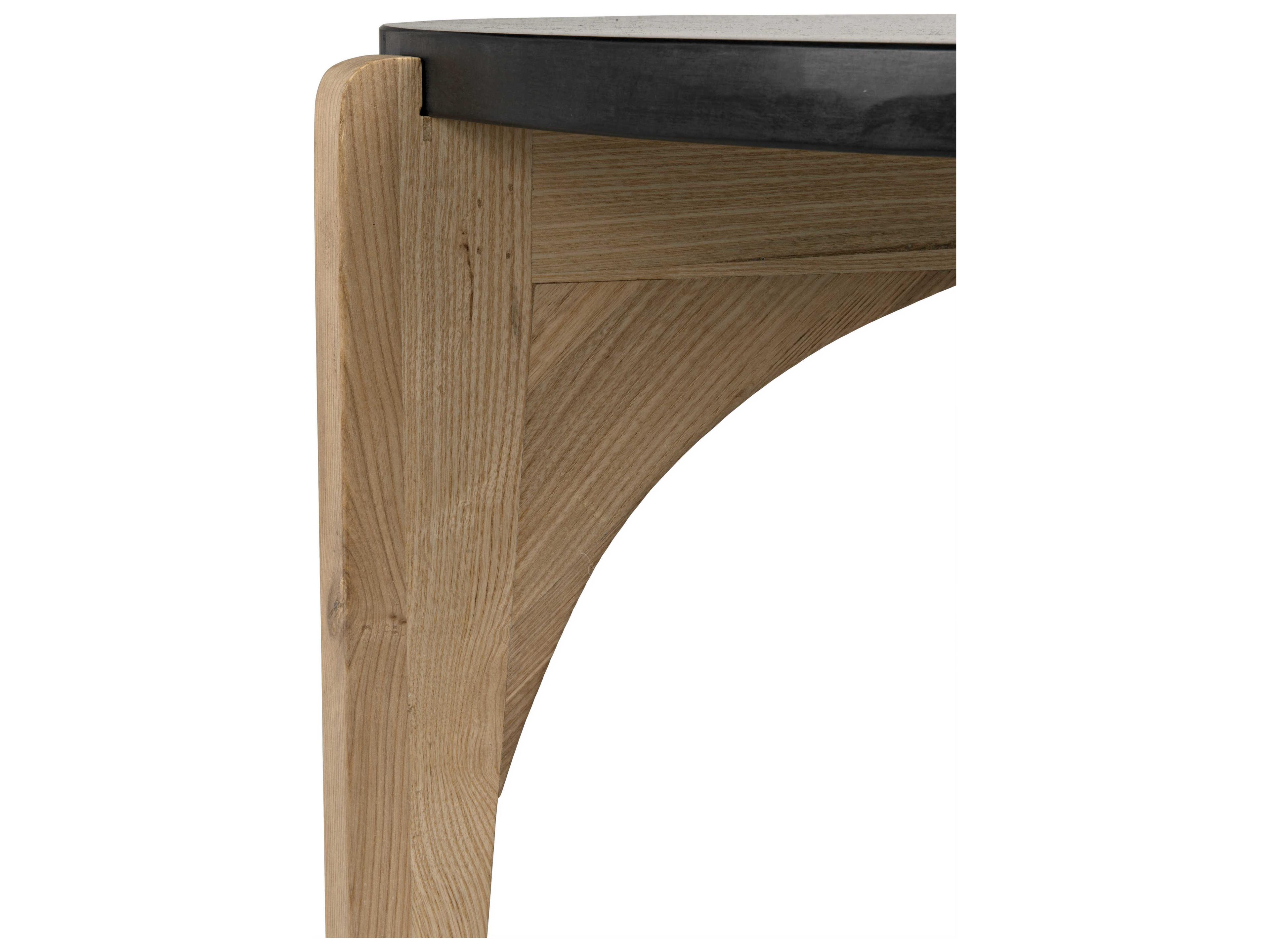 Noir Round Wood Waxed Coffee Table