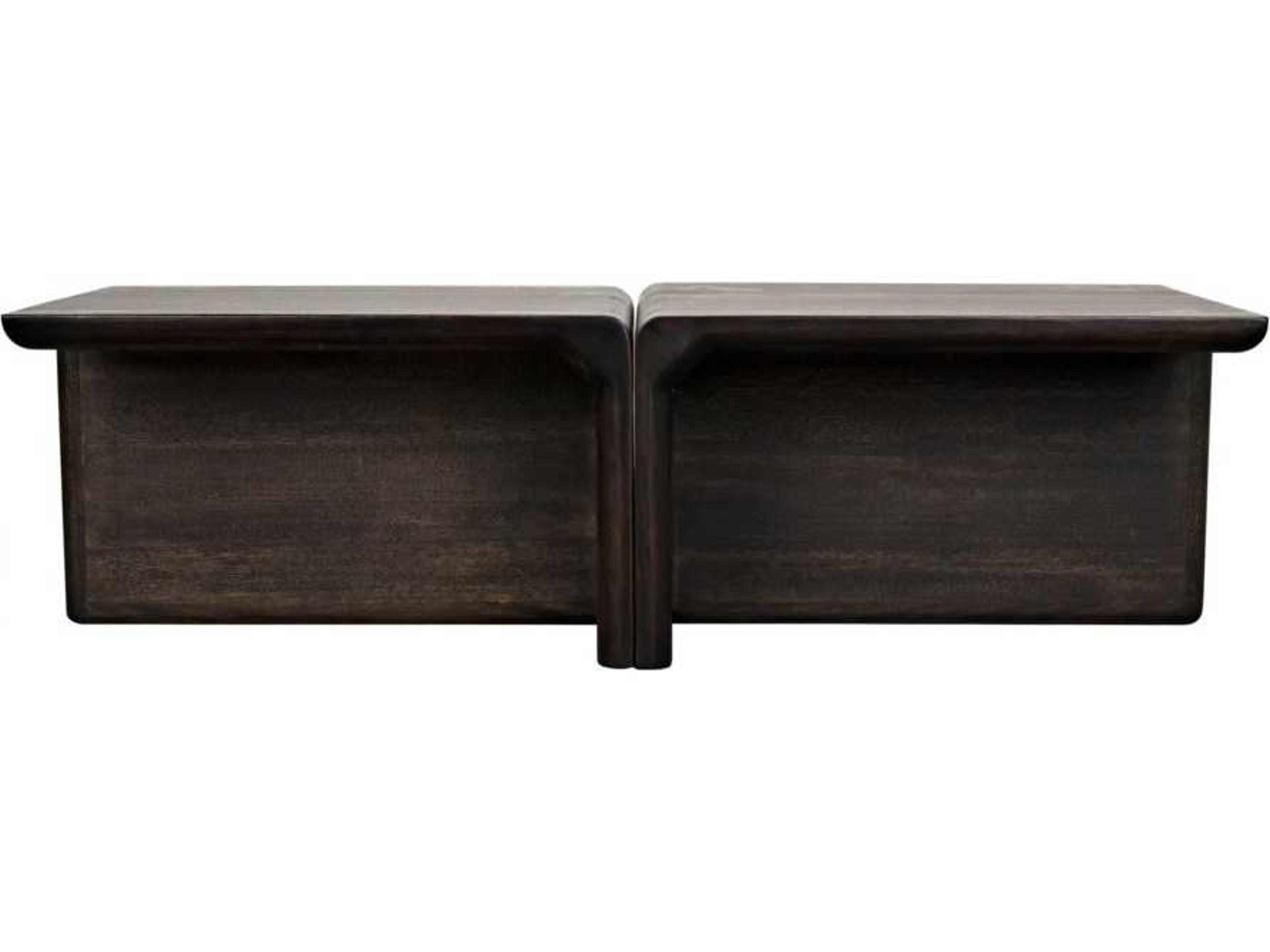 Noir Rectangular Wood Ebony Walnut Coffee Table