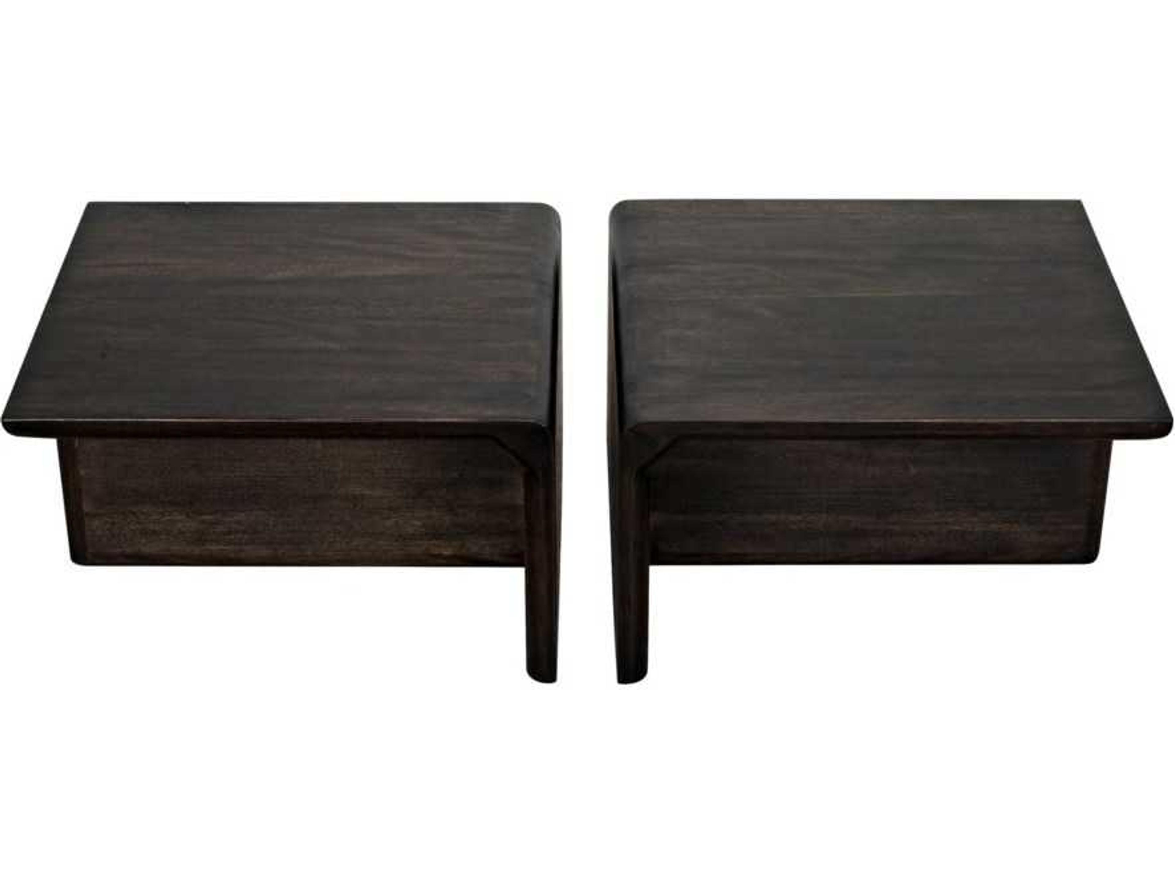 Noir Rectangular Wood Ebony Walnut Coffee Table