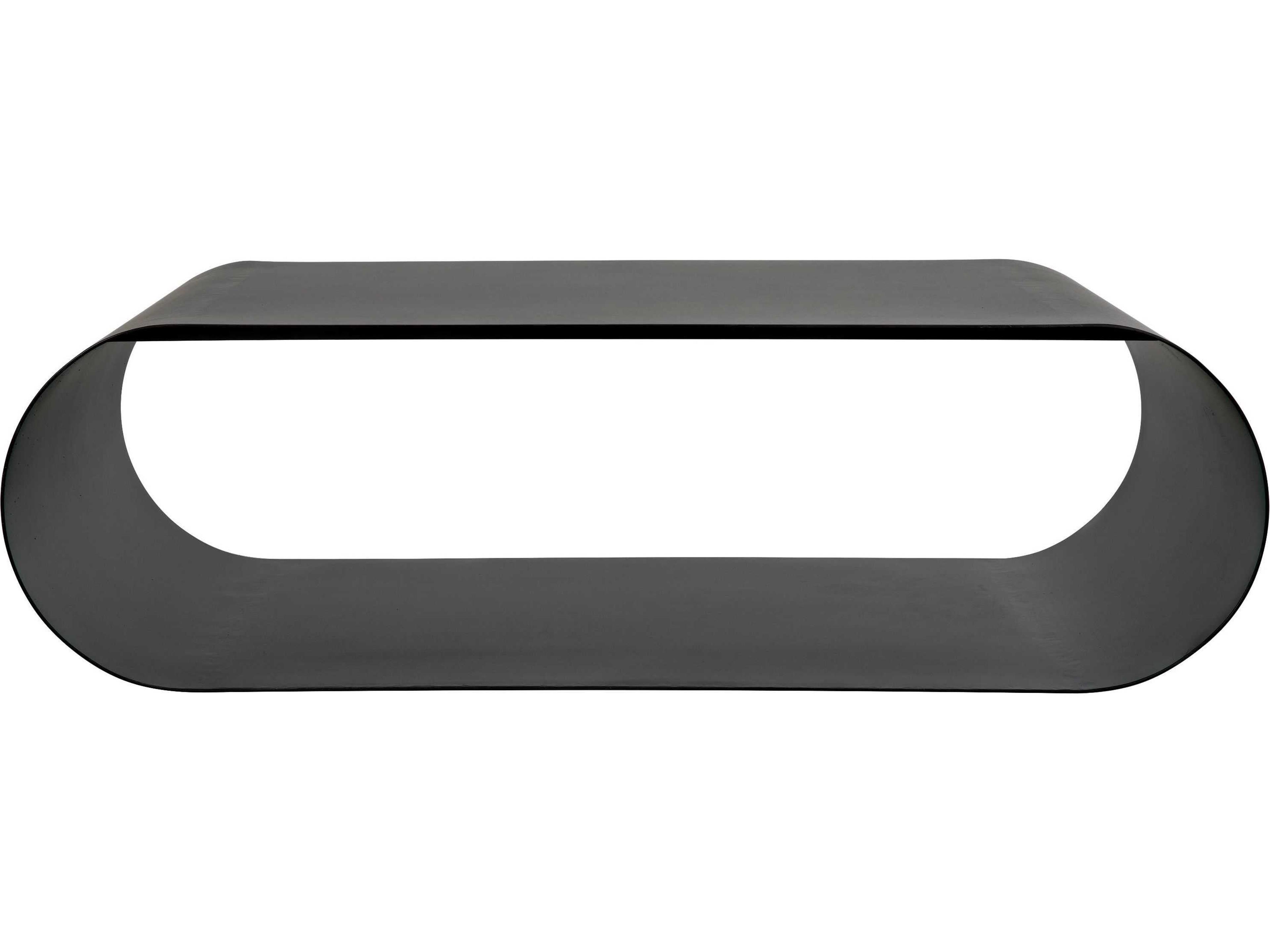 Noir Rectangular Black Metal Coffee Table