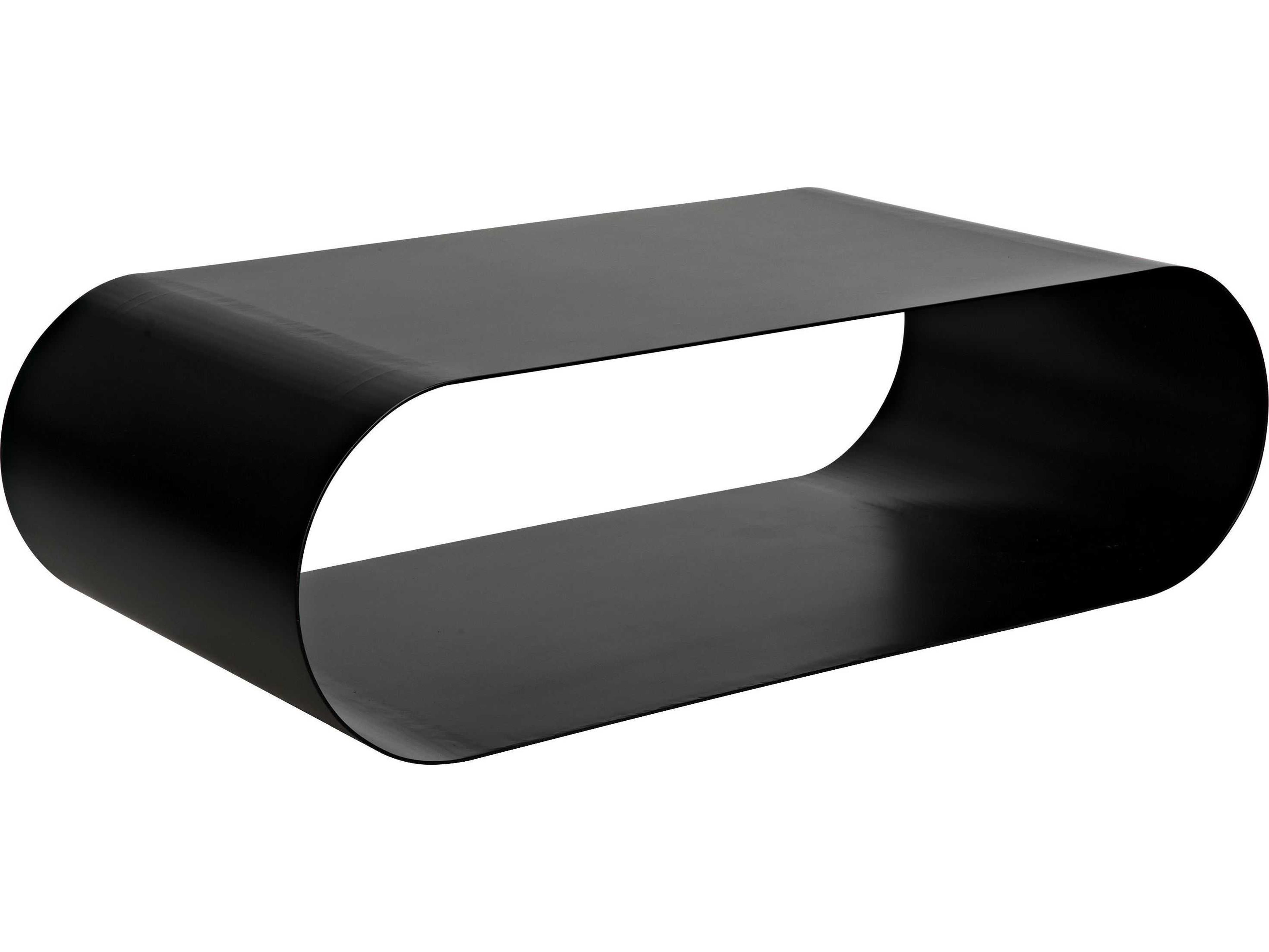 Noir Rectangular Black Metal Coffee Table