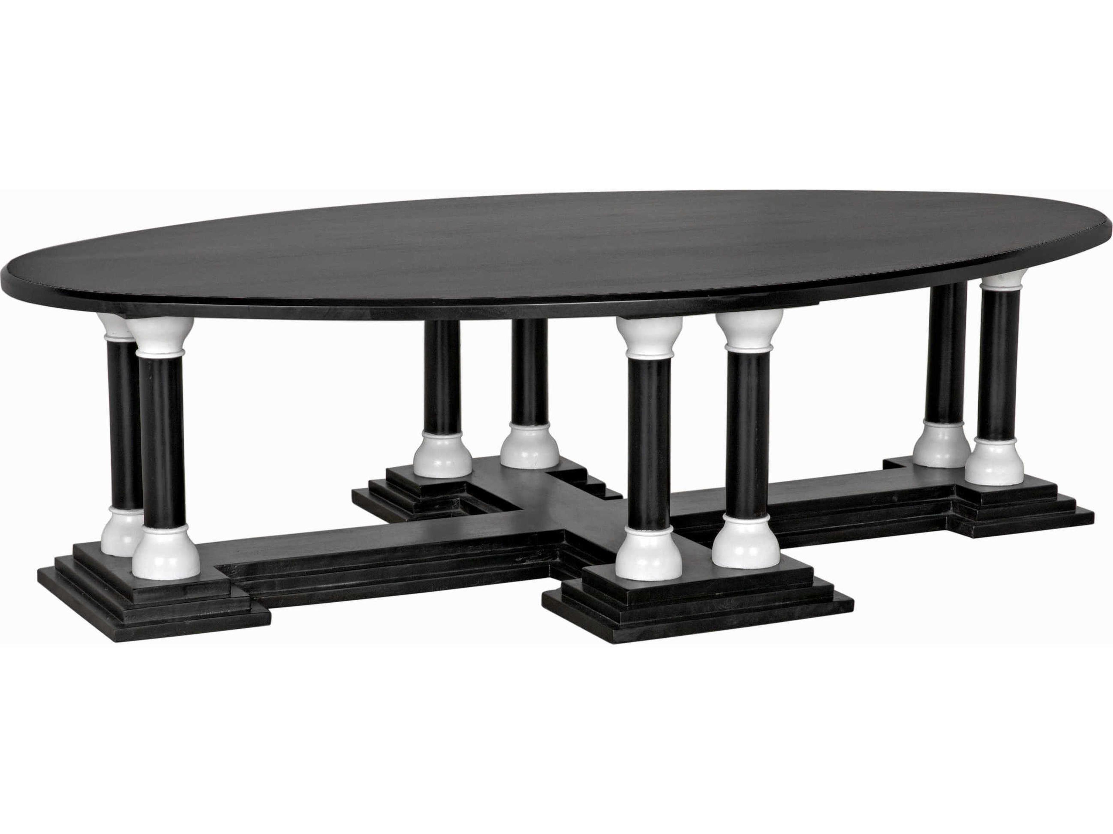 Noir Oval Wood Coffee Table