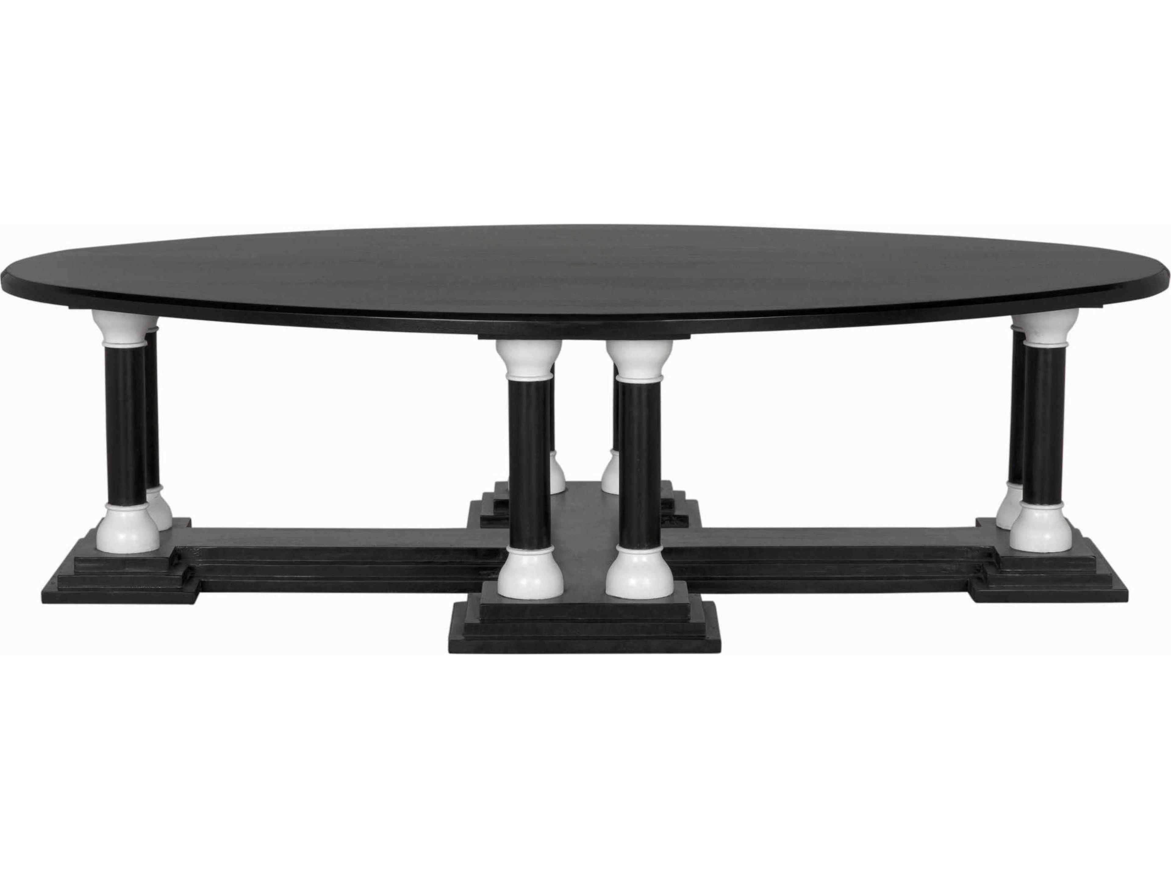 Noir Oval Wood Coffee Table
