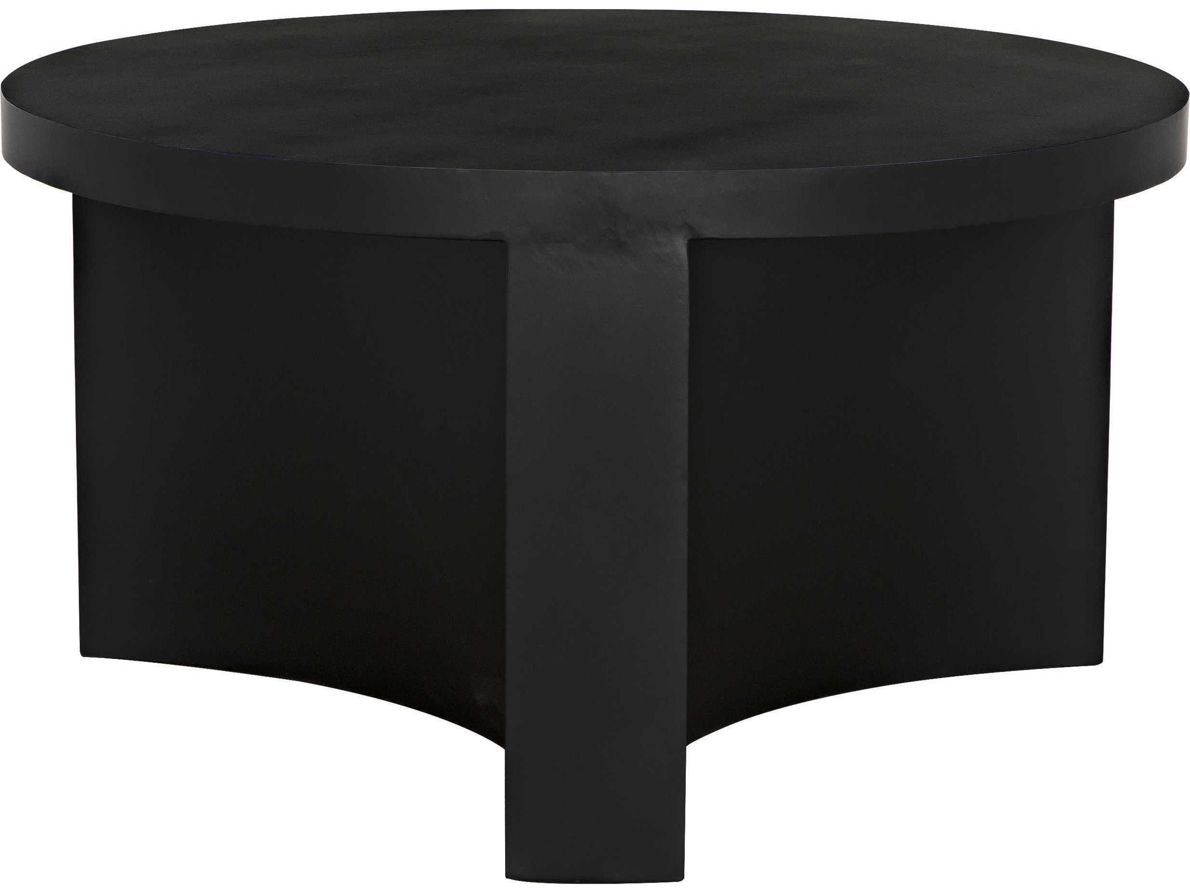 Round Metal Matte Black Coffee Table