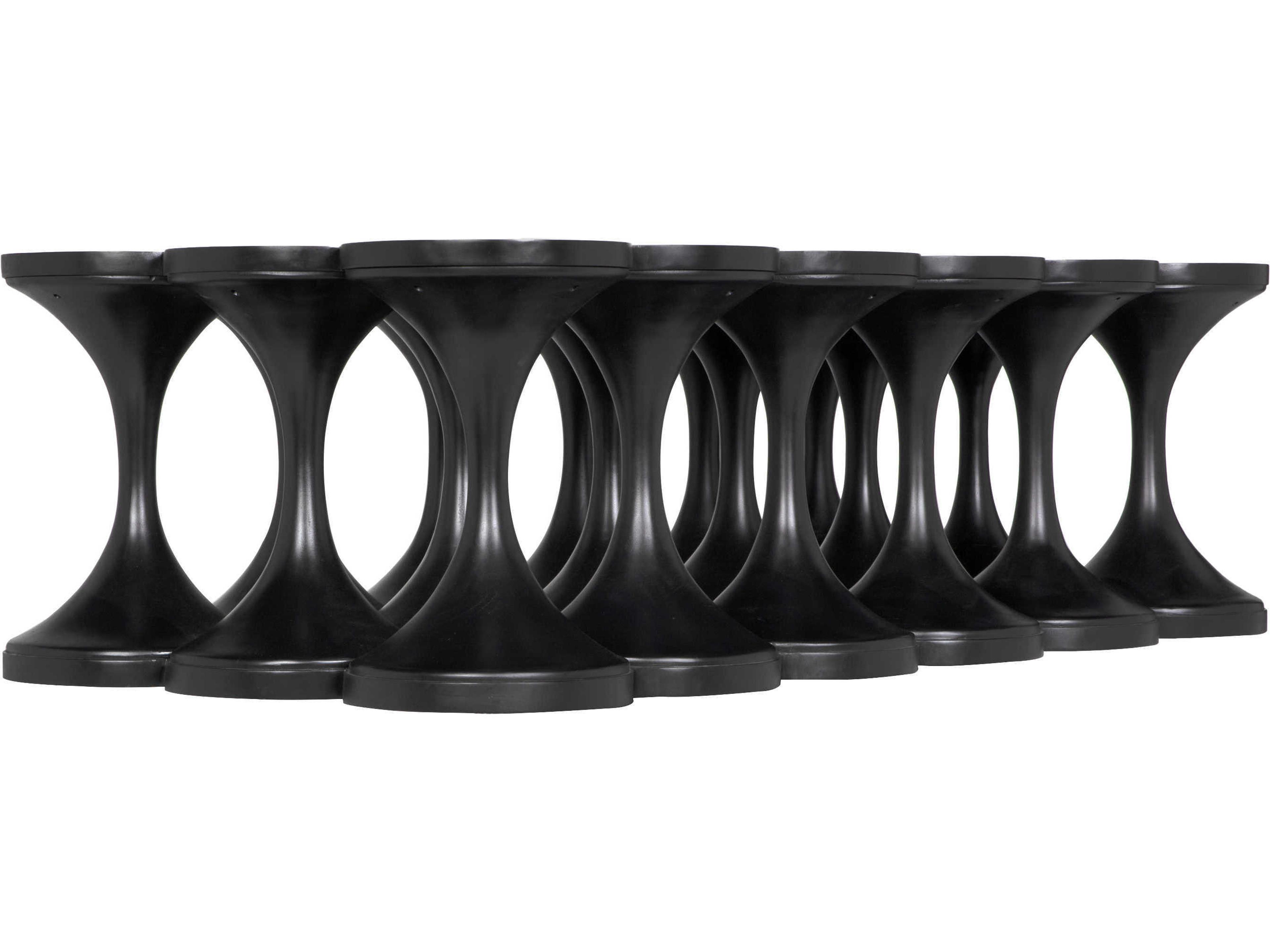 Noir Jericho Rectangular Wood Hand Rubbed Black Coffee Table