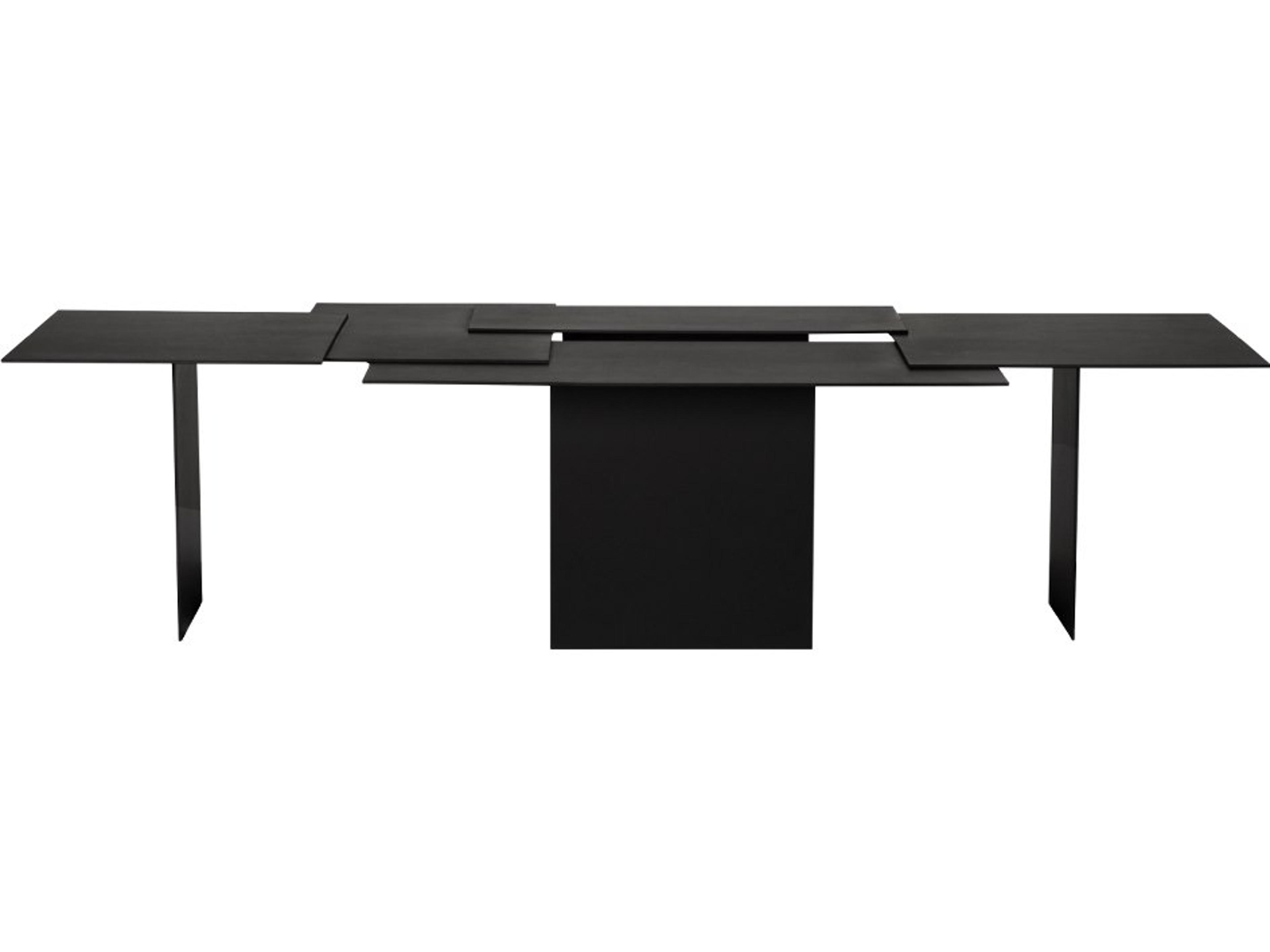 Noir Delphi Rectangular Matte Black Coffee Table