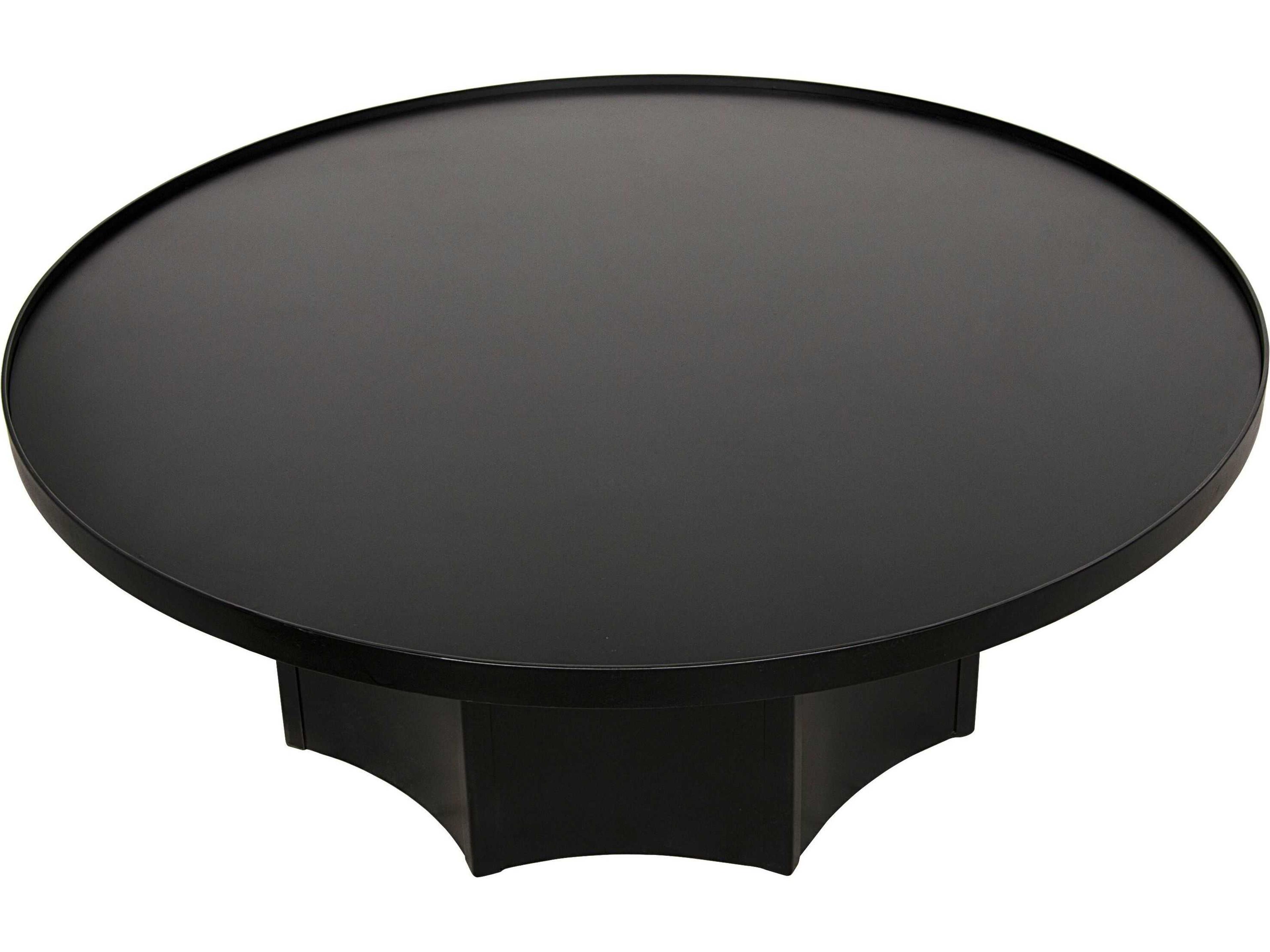 Noir Round Black Metal Coffee Table
