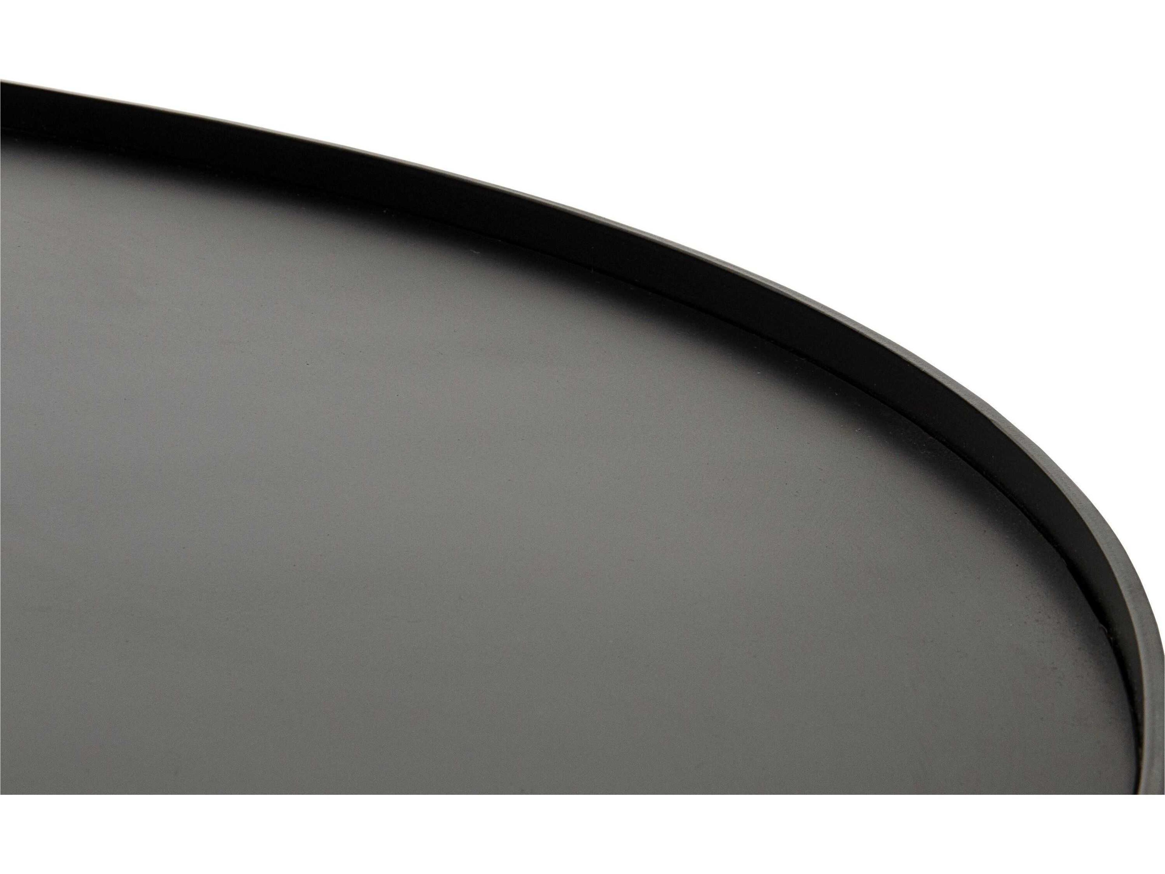 Noir Round Black Metal Coffee Table