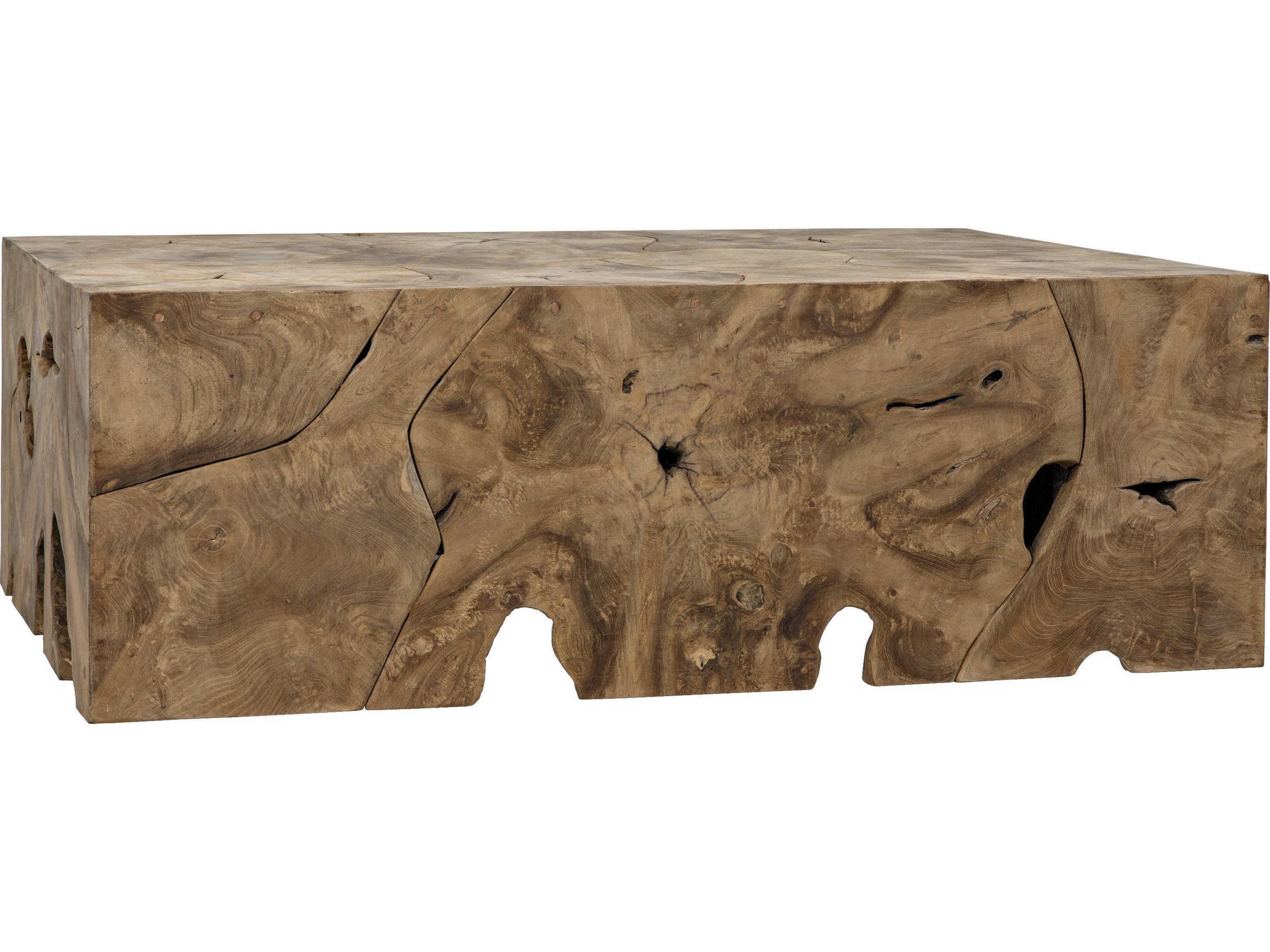 Living Room Accents Rectangular Wood Teak Coffee Table