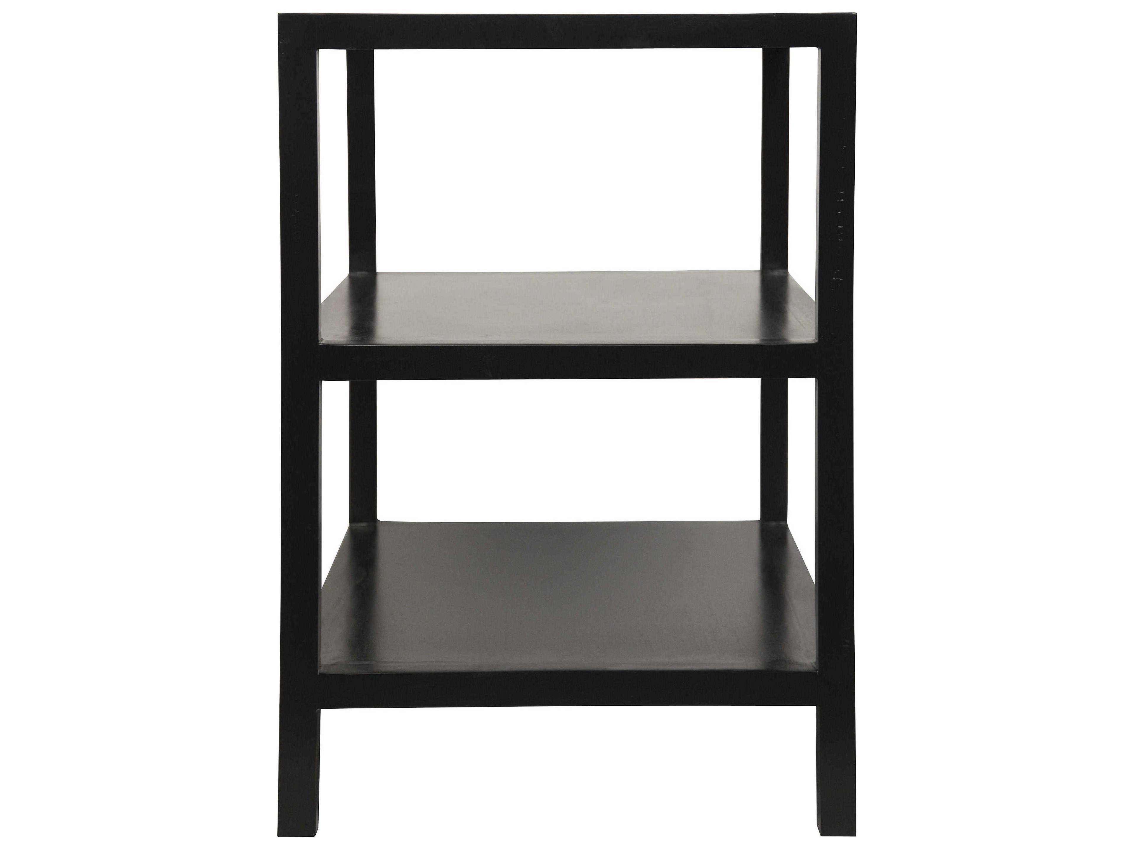 Noir Living Room Accents Rectangular Wood Hand Rubbed Black End Table