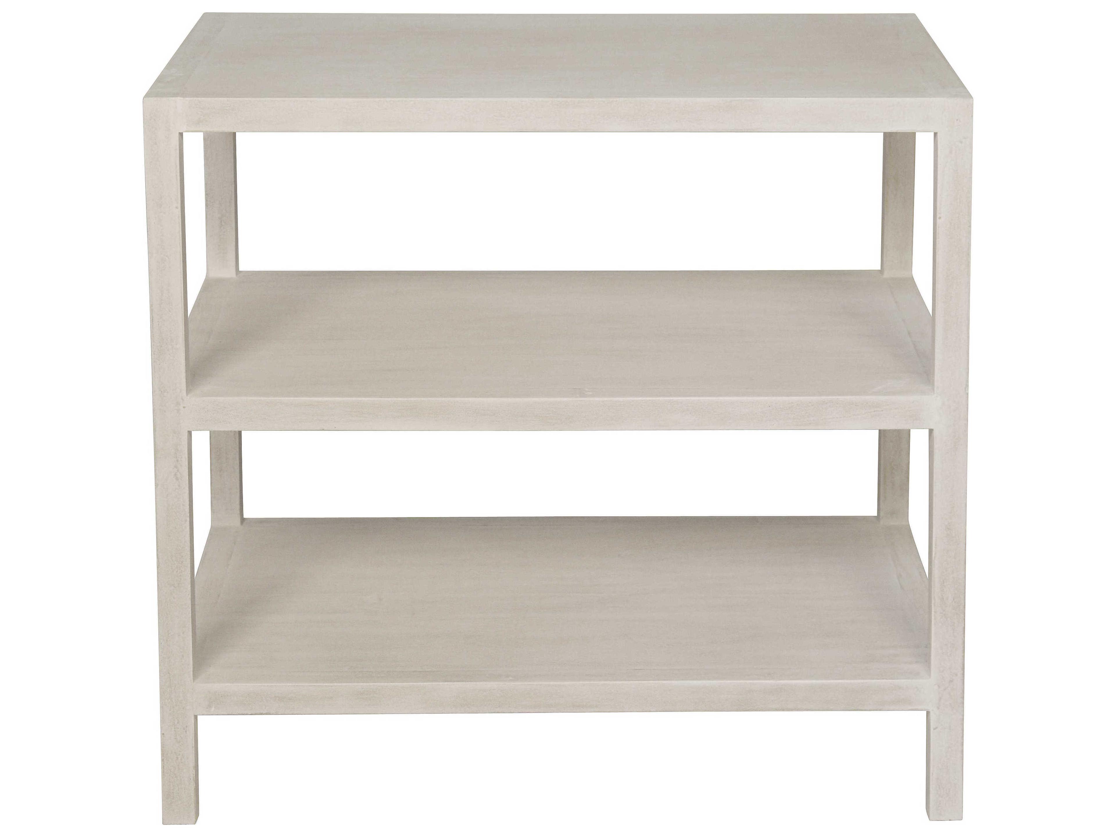 Noir Living Room Accents Rectangular Wood White Wash End Table