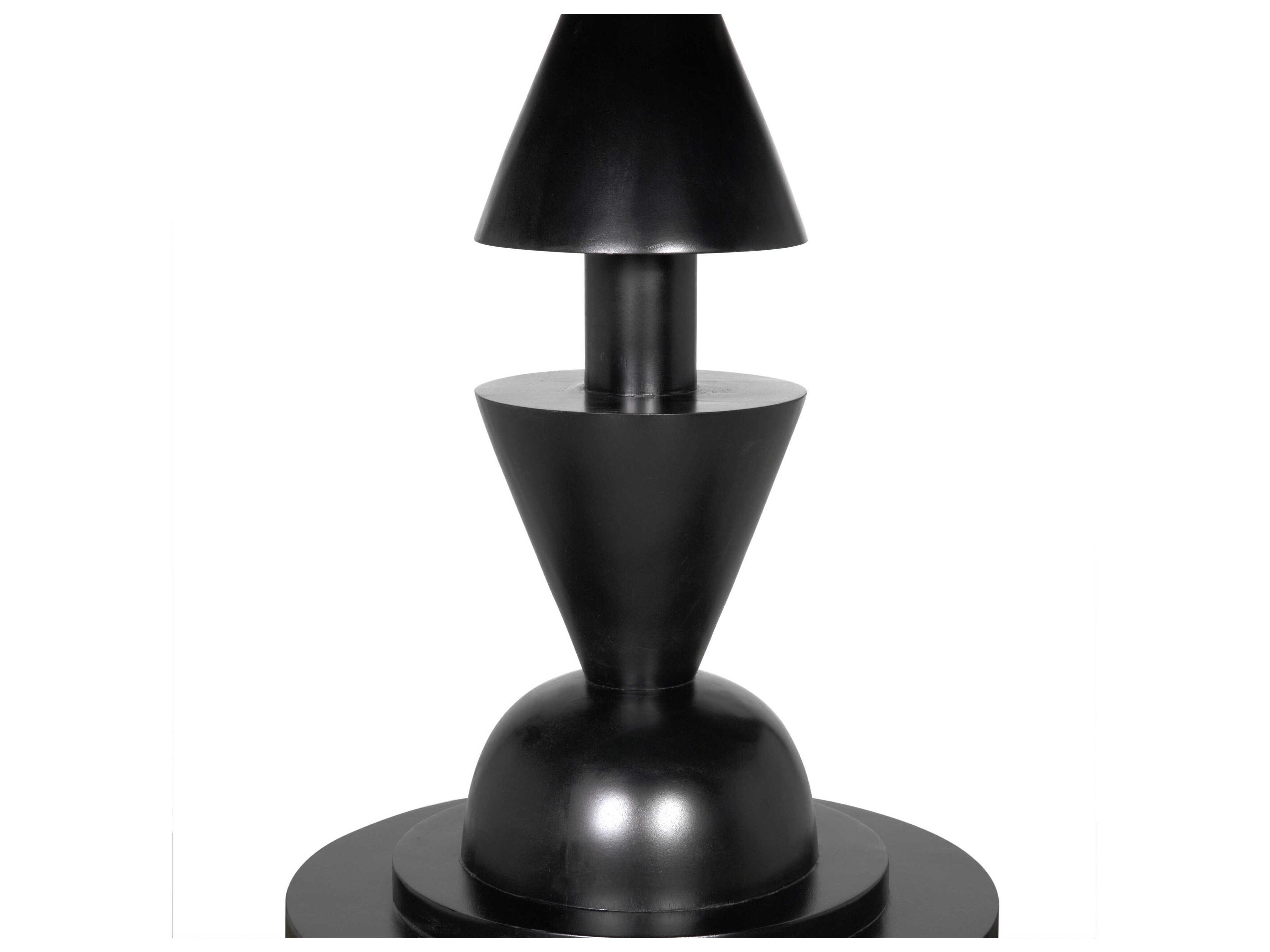 Noir Varick Round Wood Hand Rubbed Black Dining Table