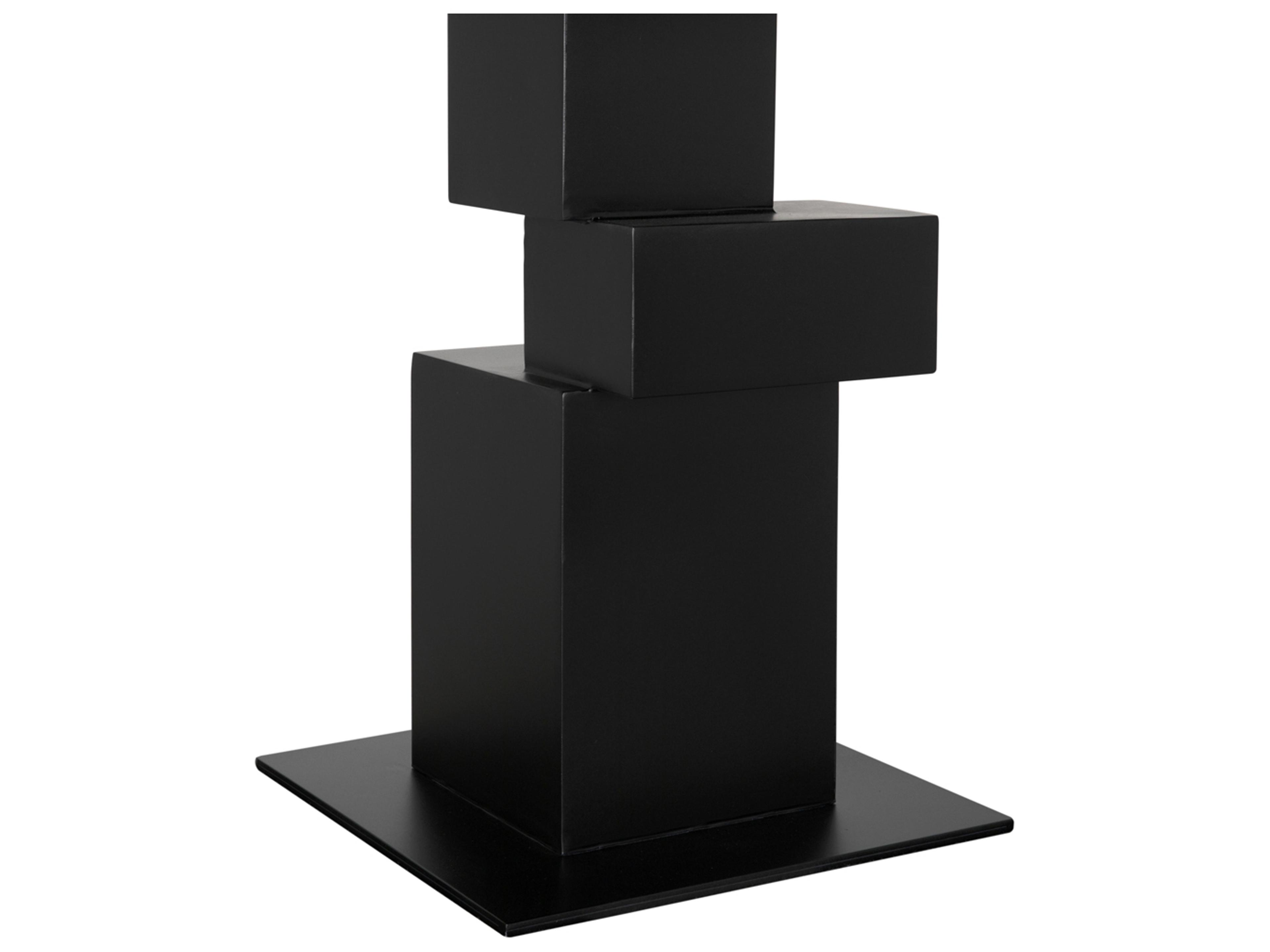 Noir Speer Round Metal Matte Black Dining Table