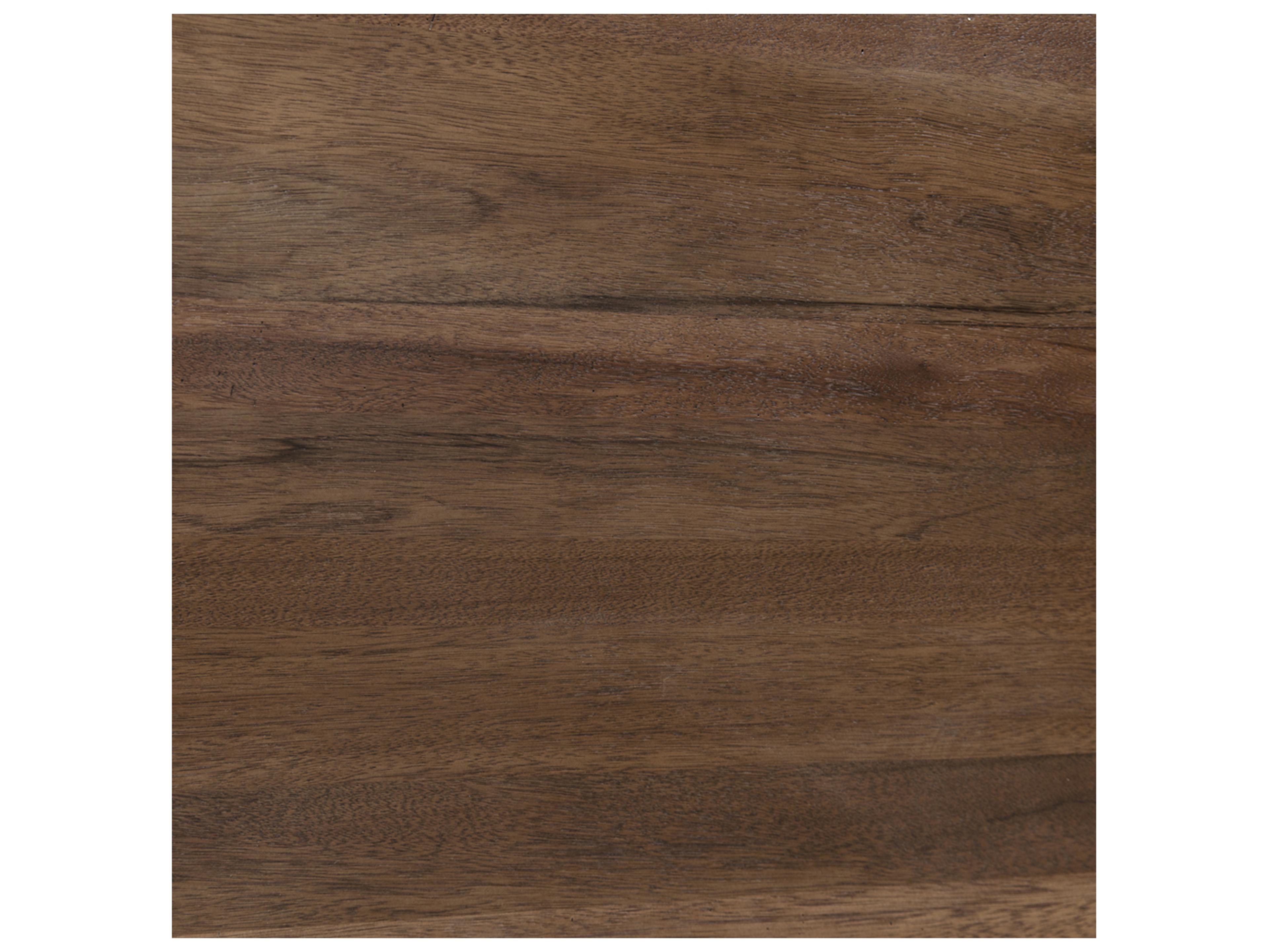 Noir Leandra Rectangular Wood Dark Walnut Matte Black Dining Table