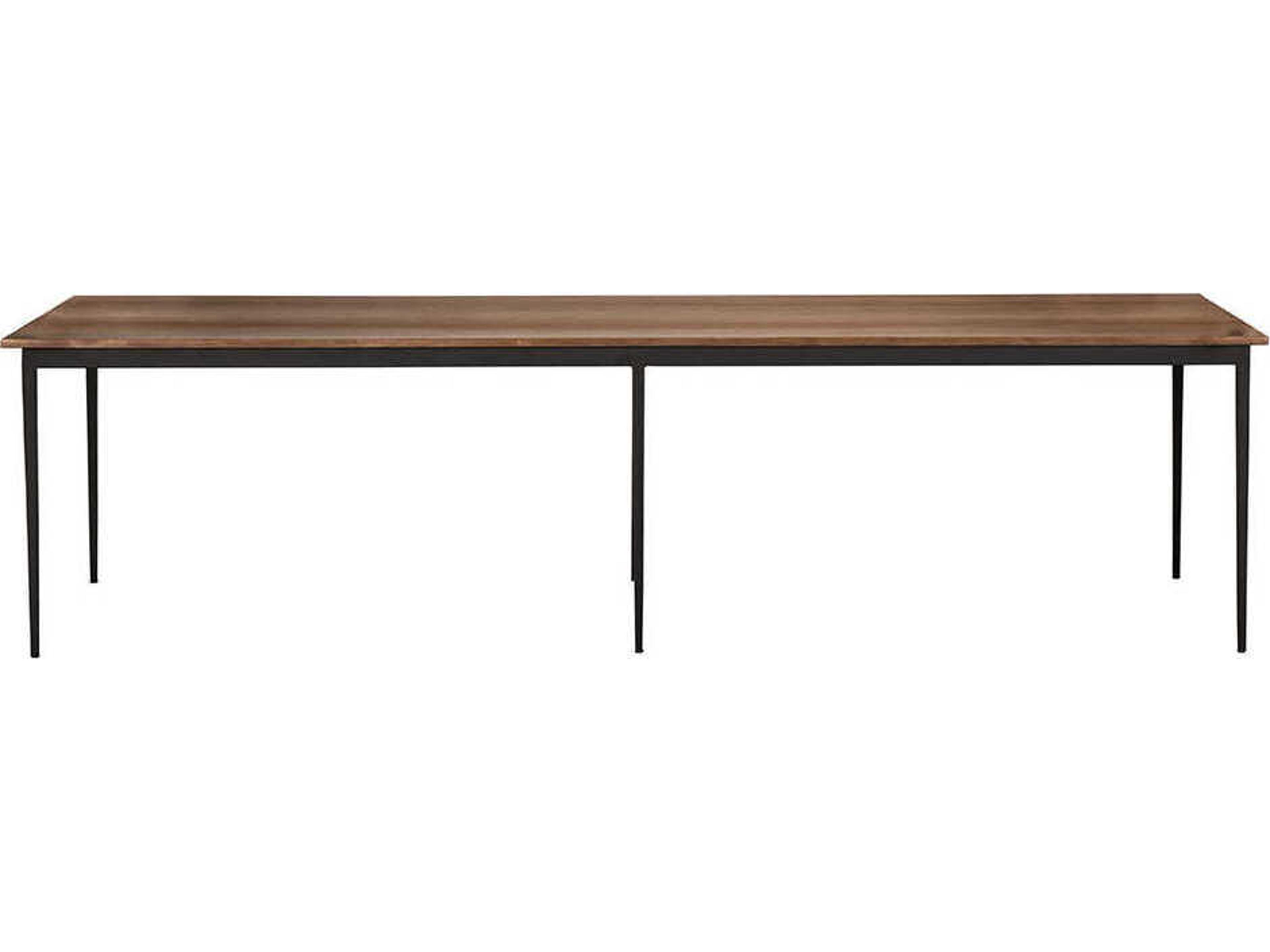 Noir Boylen Rectangular Wood Dark Walnut Dining Table