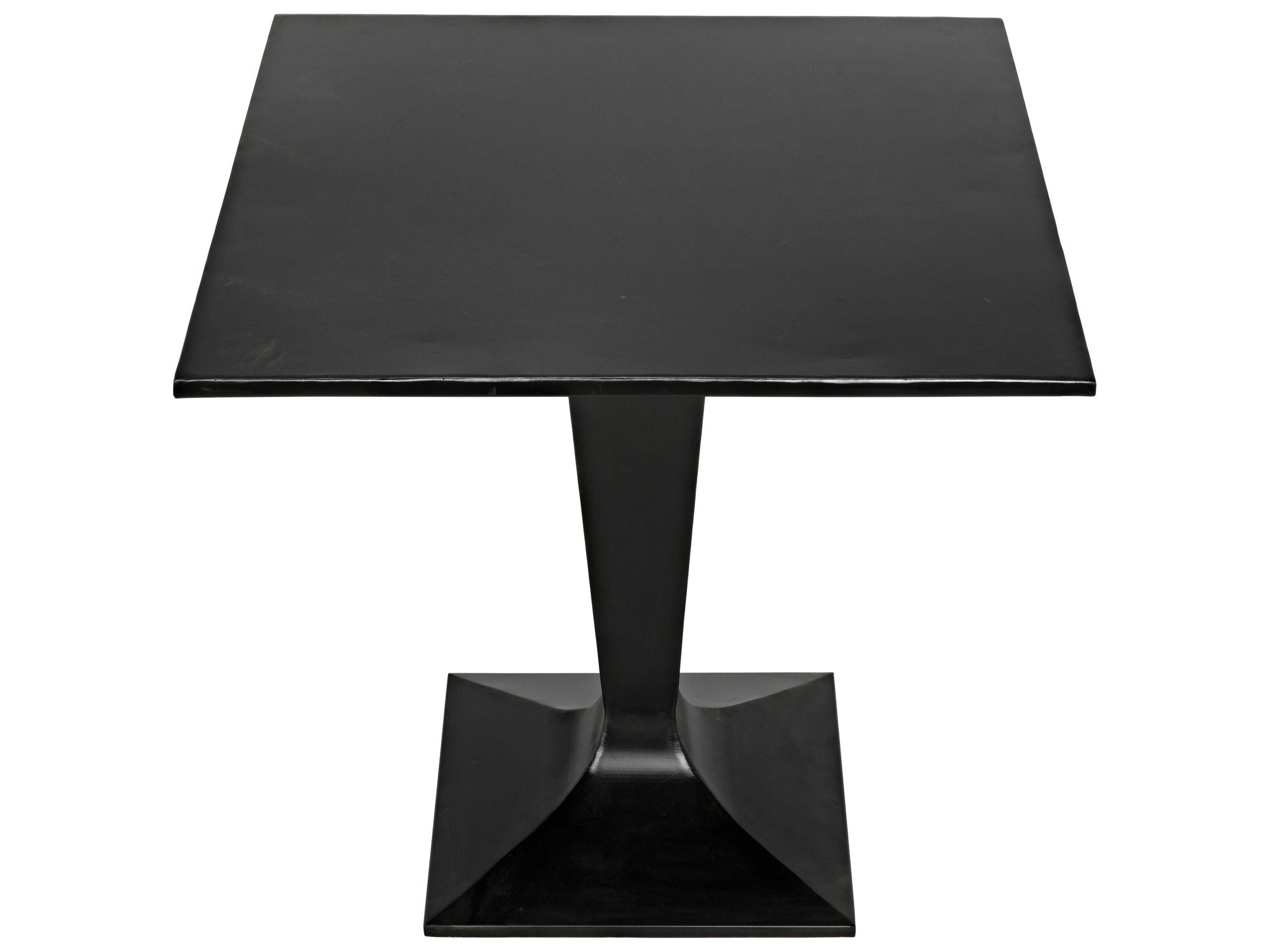 Noir Square Black Metal Dining Table
