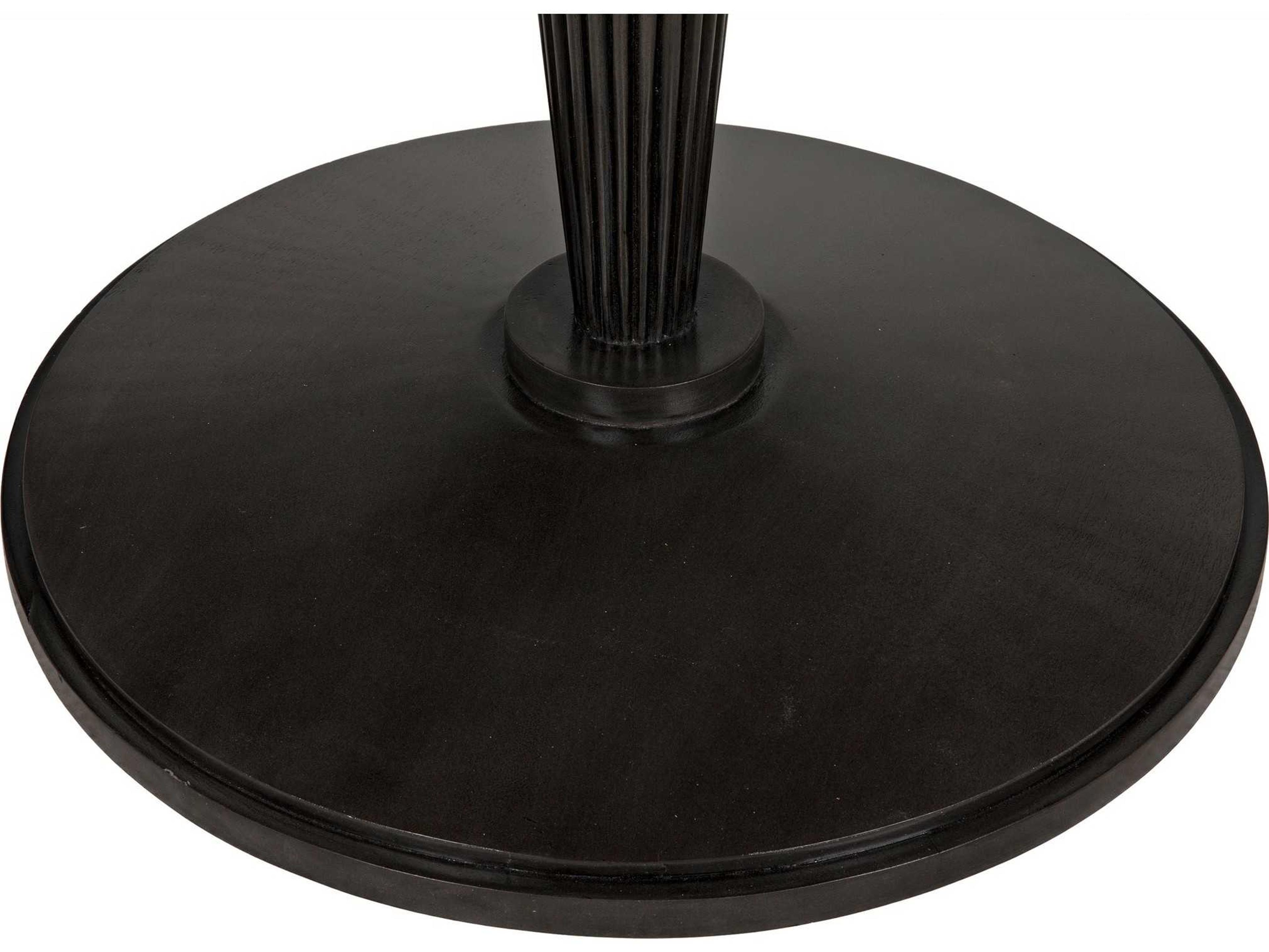 Noir Round Wood Pale Dining Table