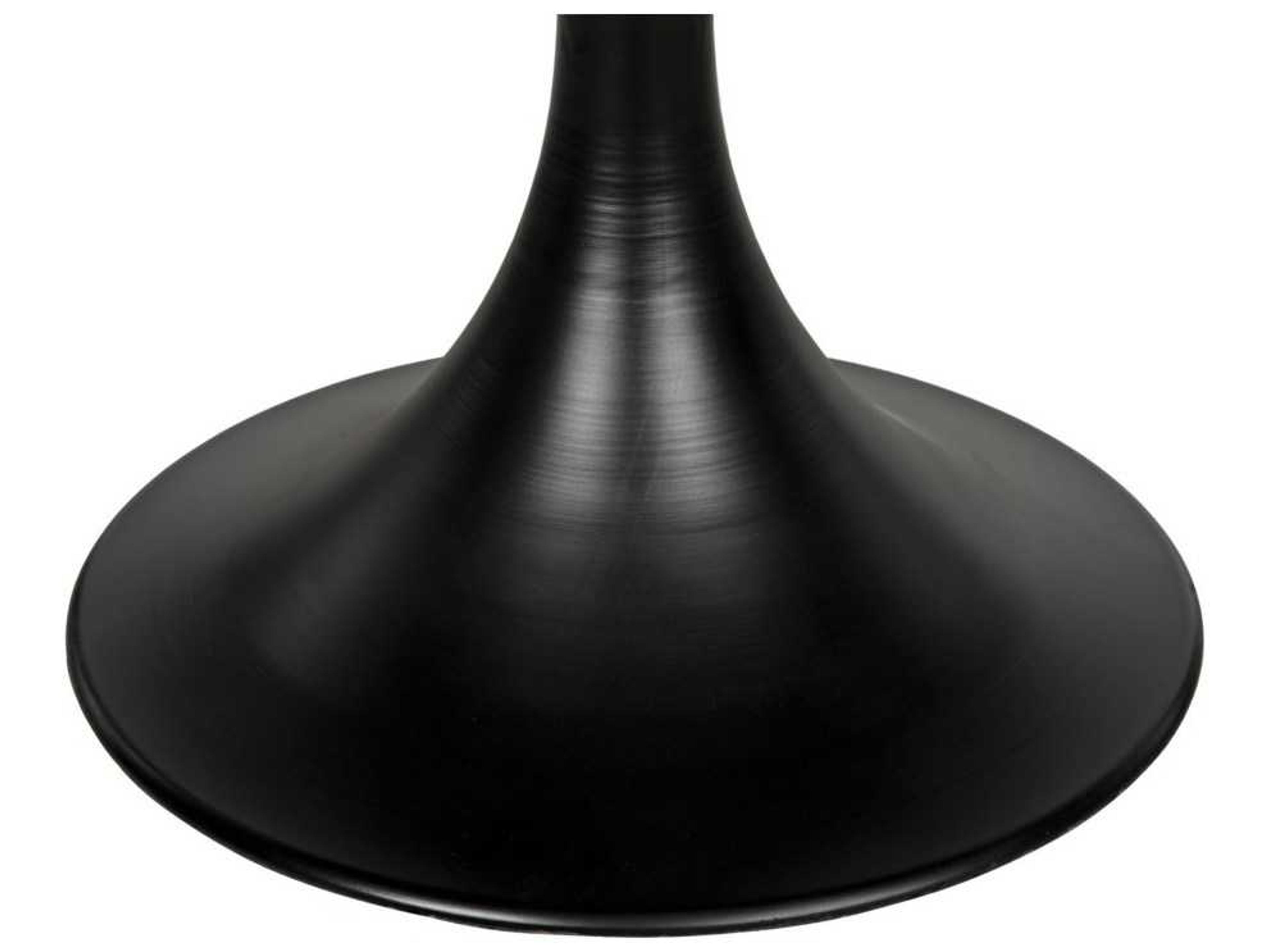 Noir Round Black Metal Dining Table