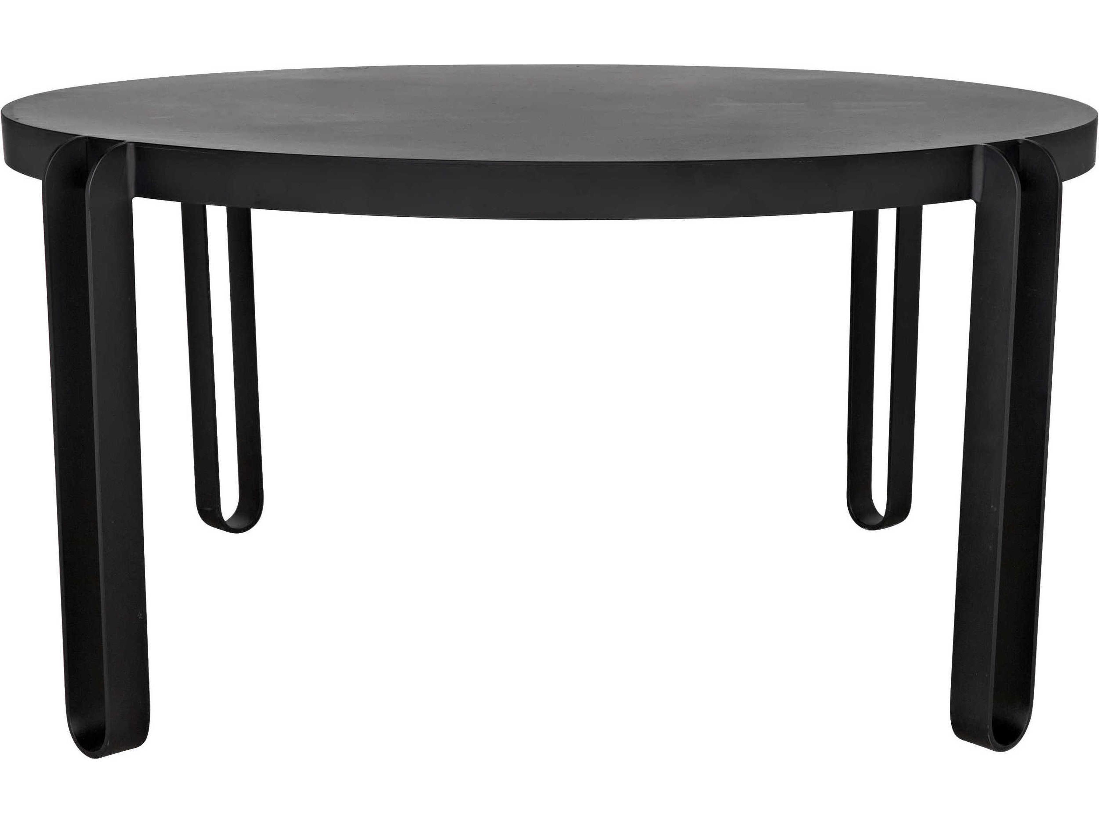 Noir Round Steel Dining Table