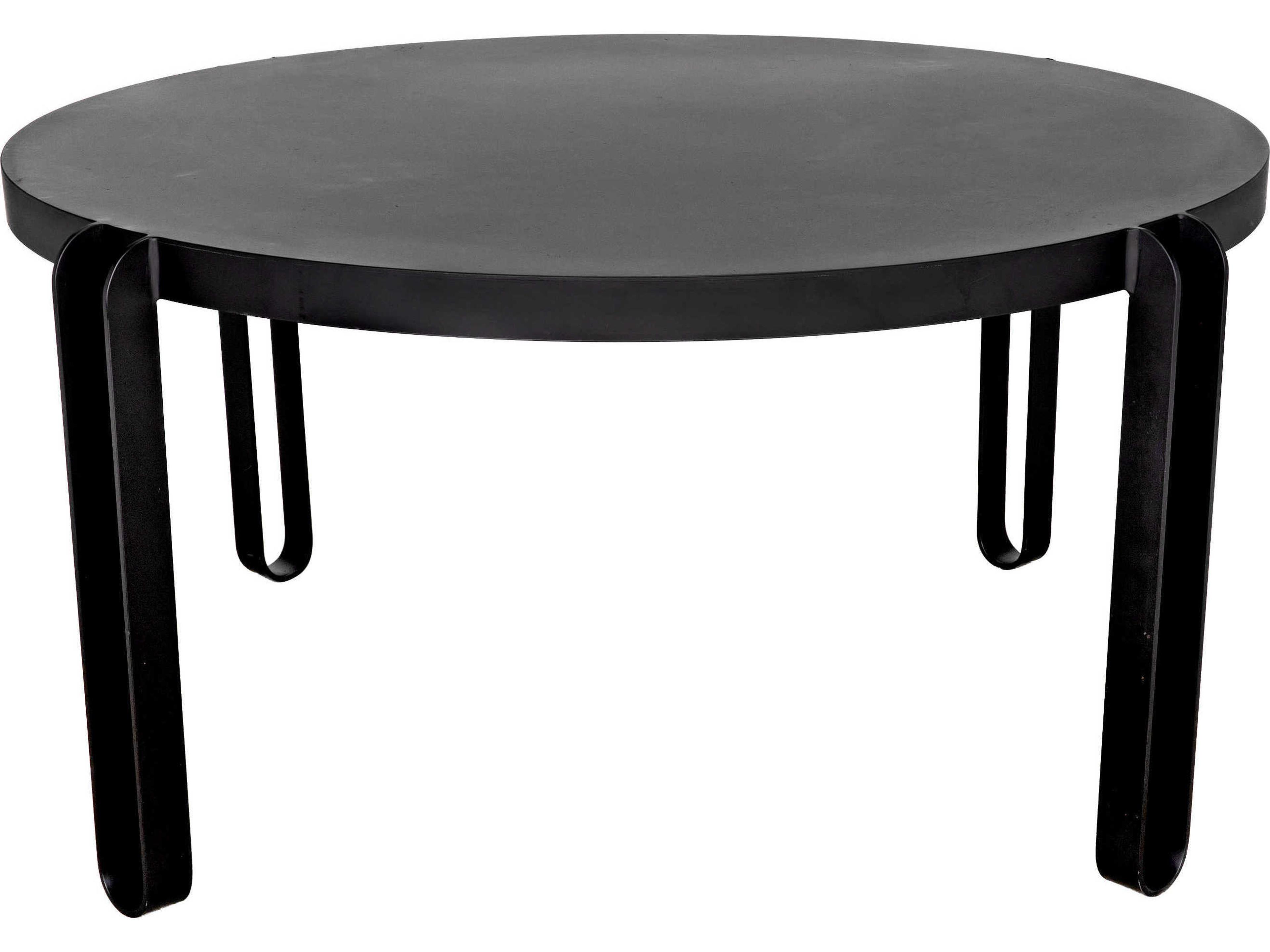 Noir Round Steel Dining Table