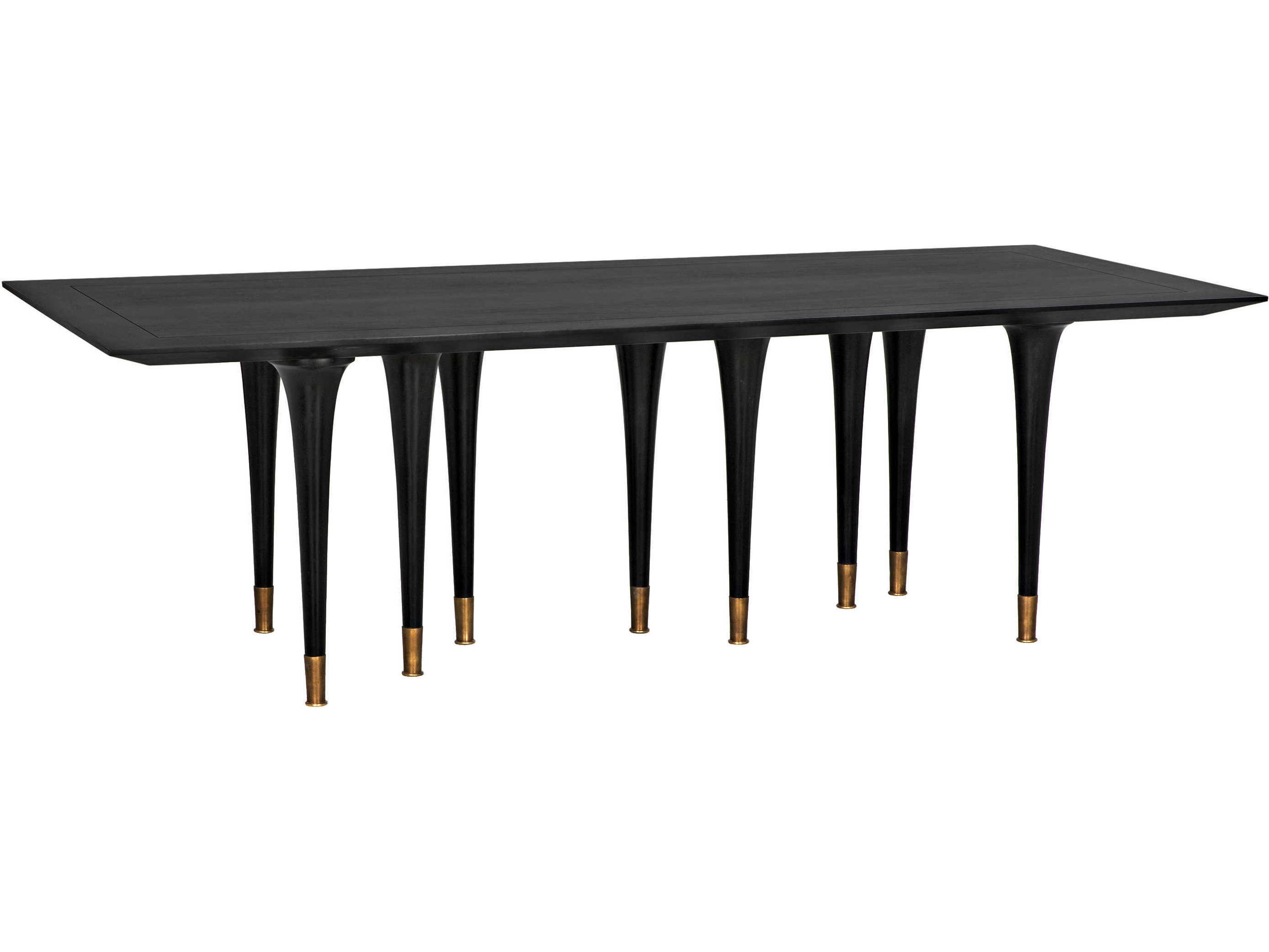 Rectangular Wood Hand Rubbed Black Dining Table