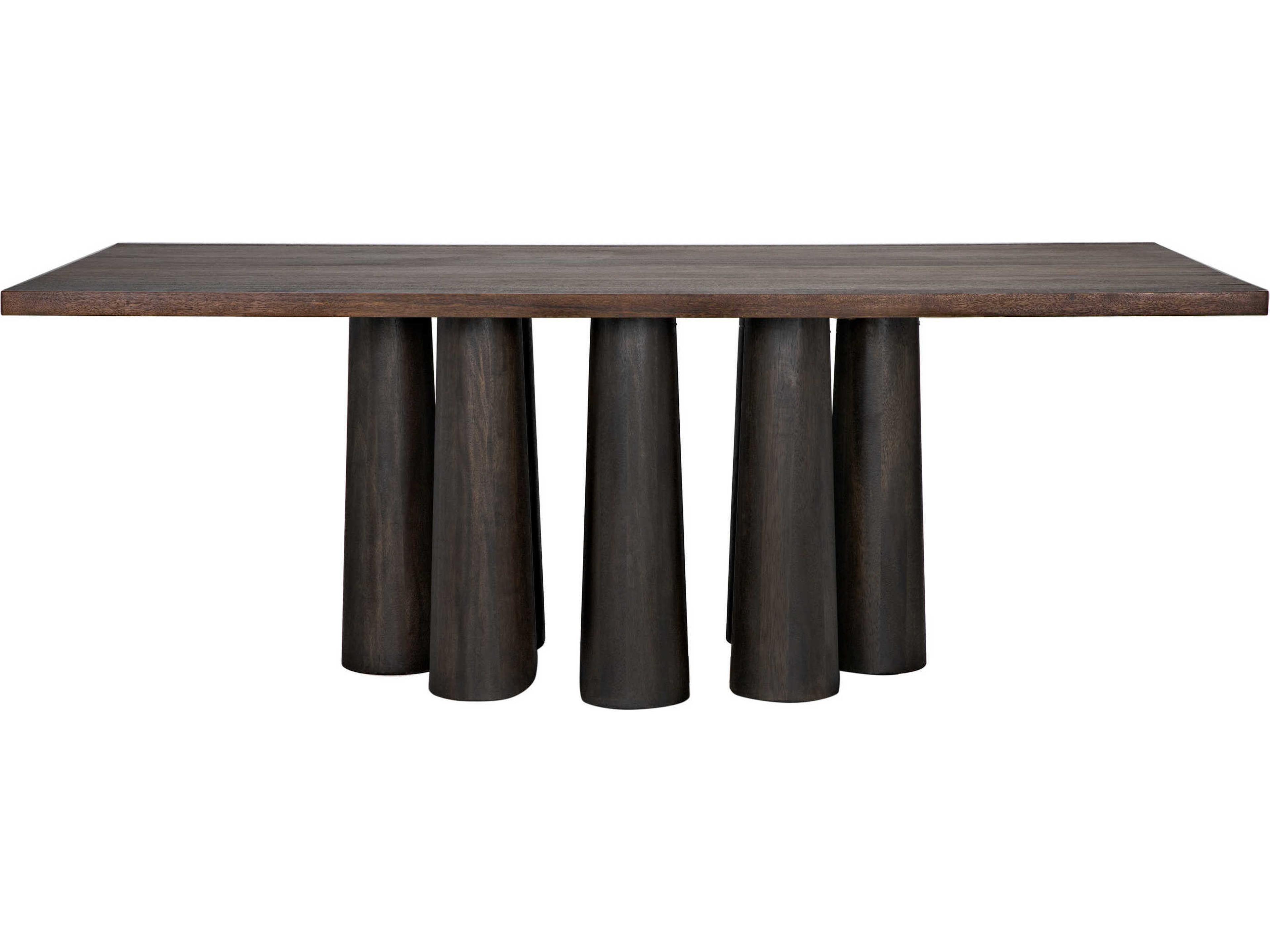Noir Rectangular Wood Ebony Dining Table