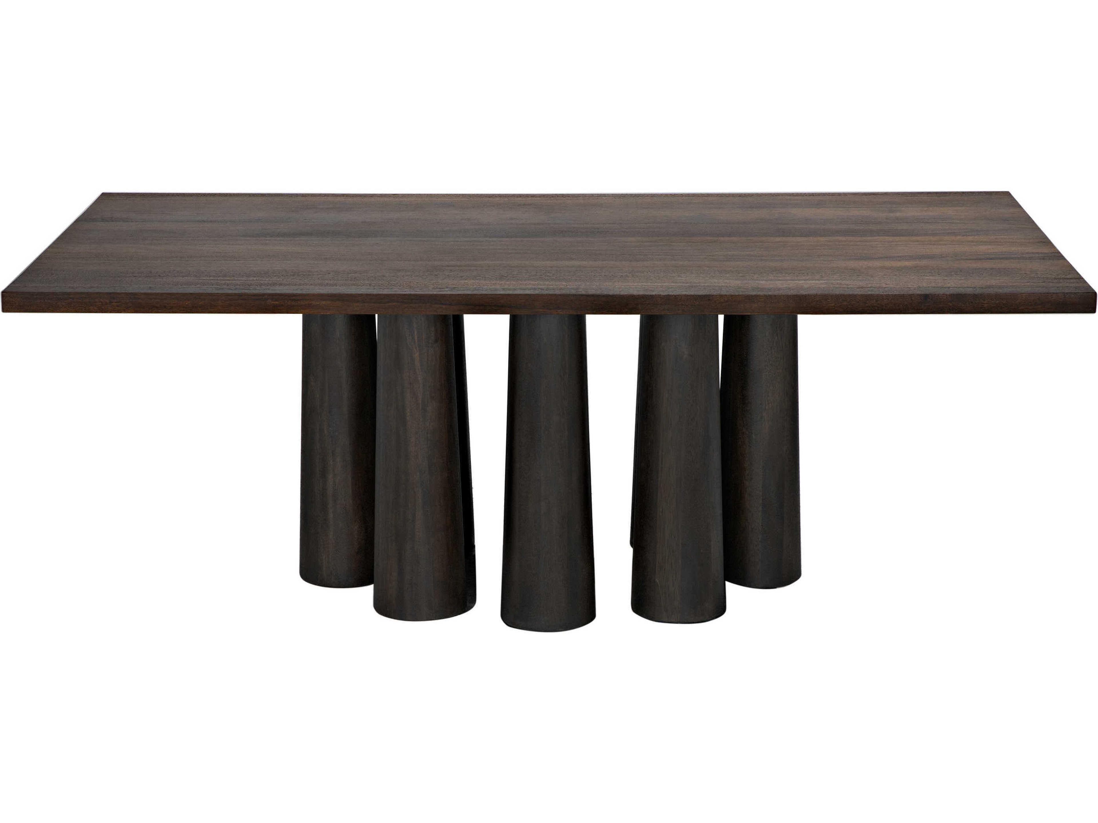 Noir Rectangular Wood Ebony Dining Table