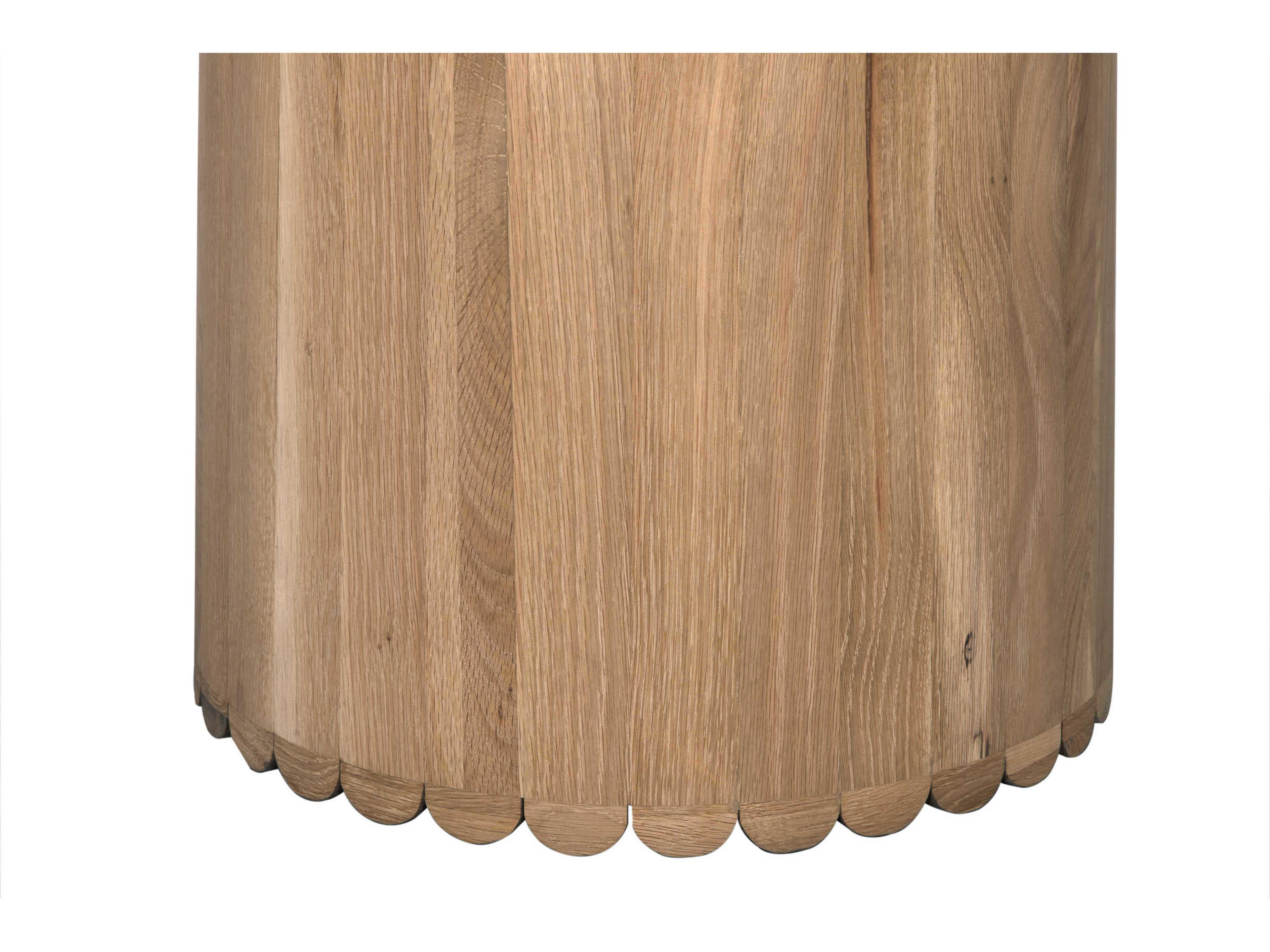 Noir Lane Round Wood Clear Flat Dining Table