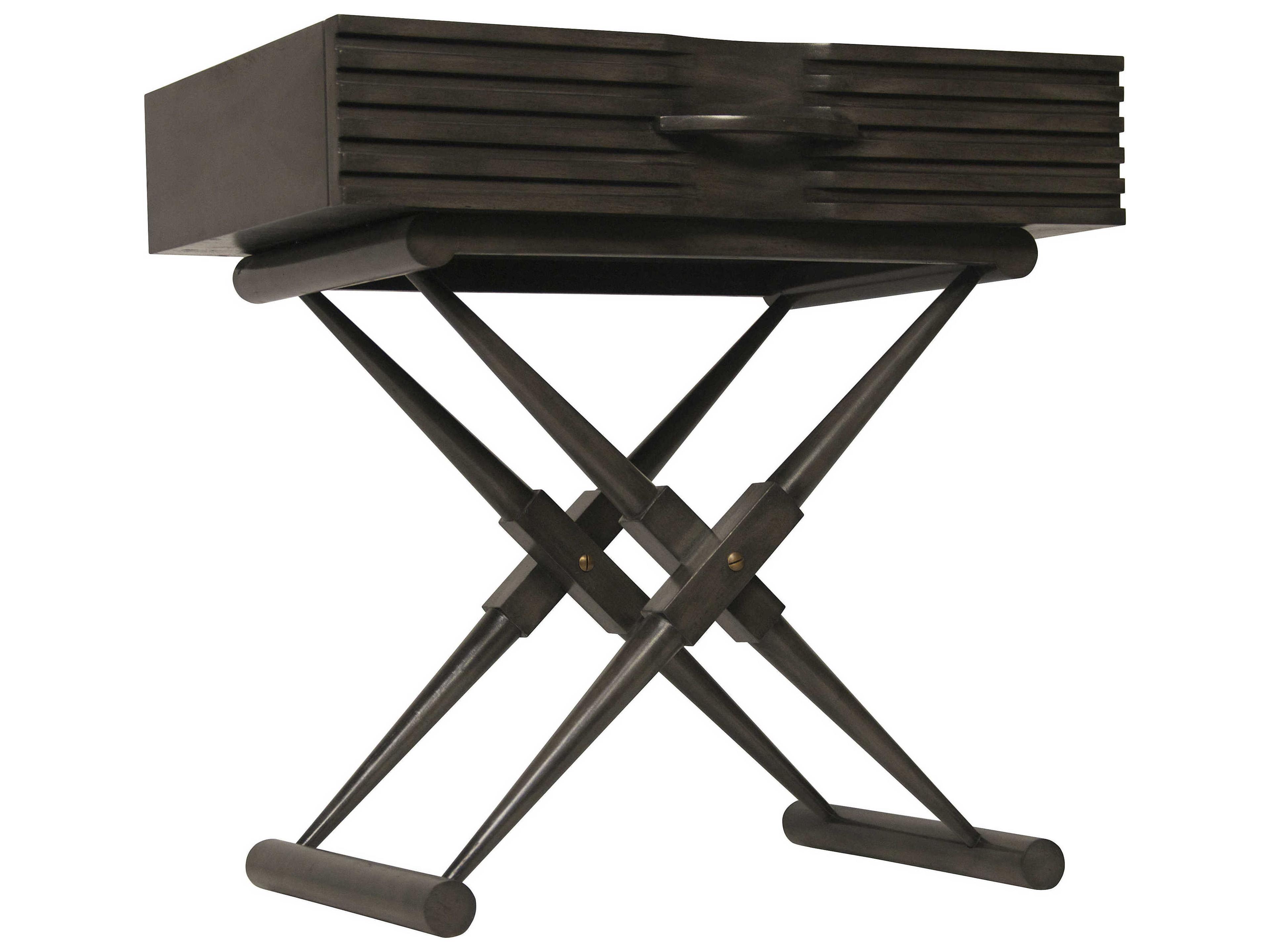 Bedroom Storage 1-Drawer Brown Mahogany Wood Nightstand