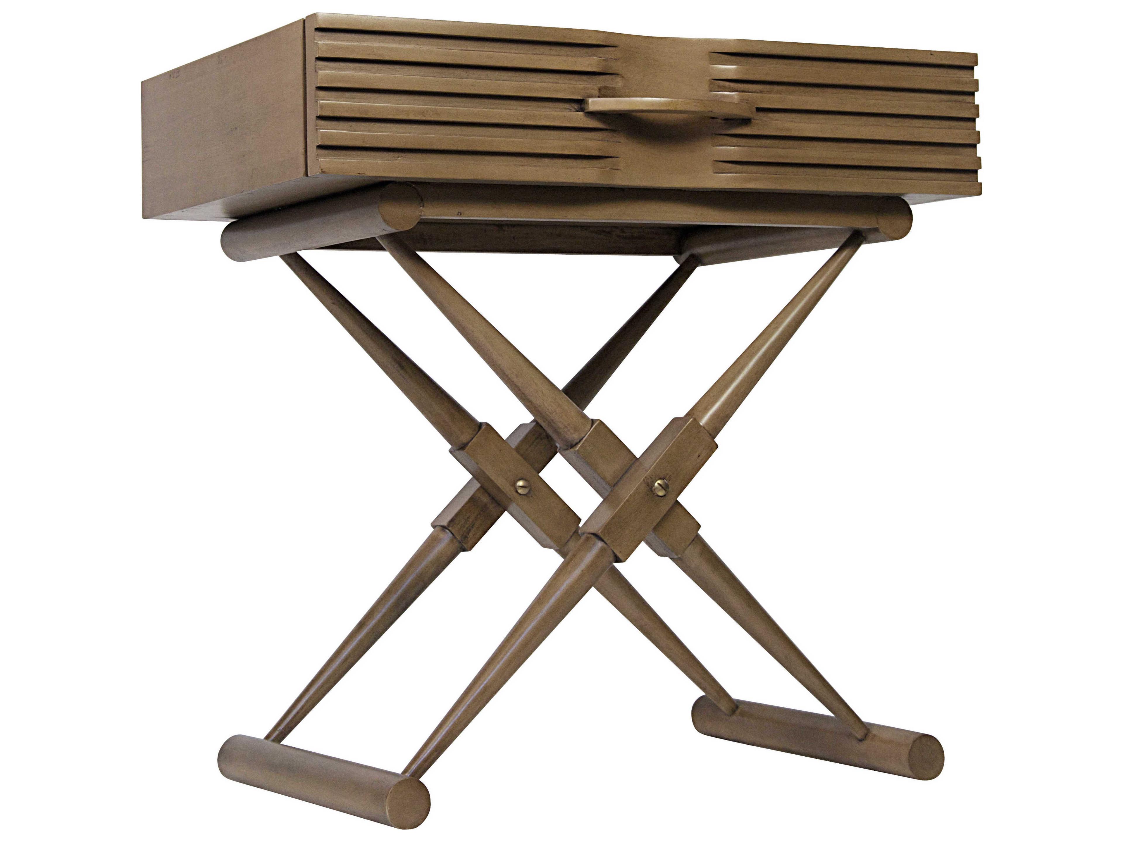 Bedroom Storage 1-Drawer Mahogany Wood Nightstand