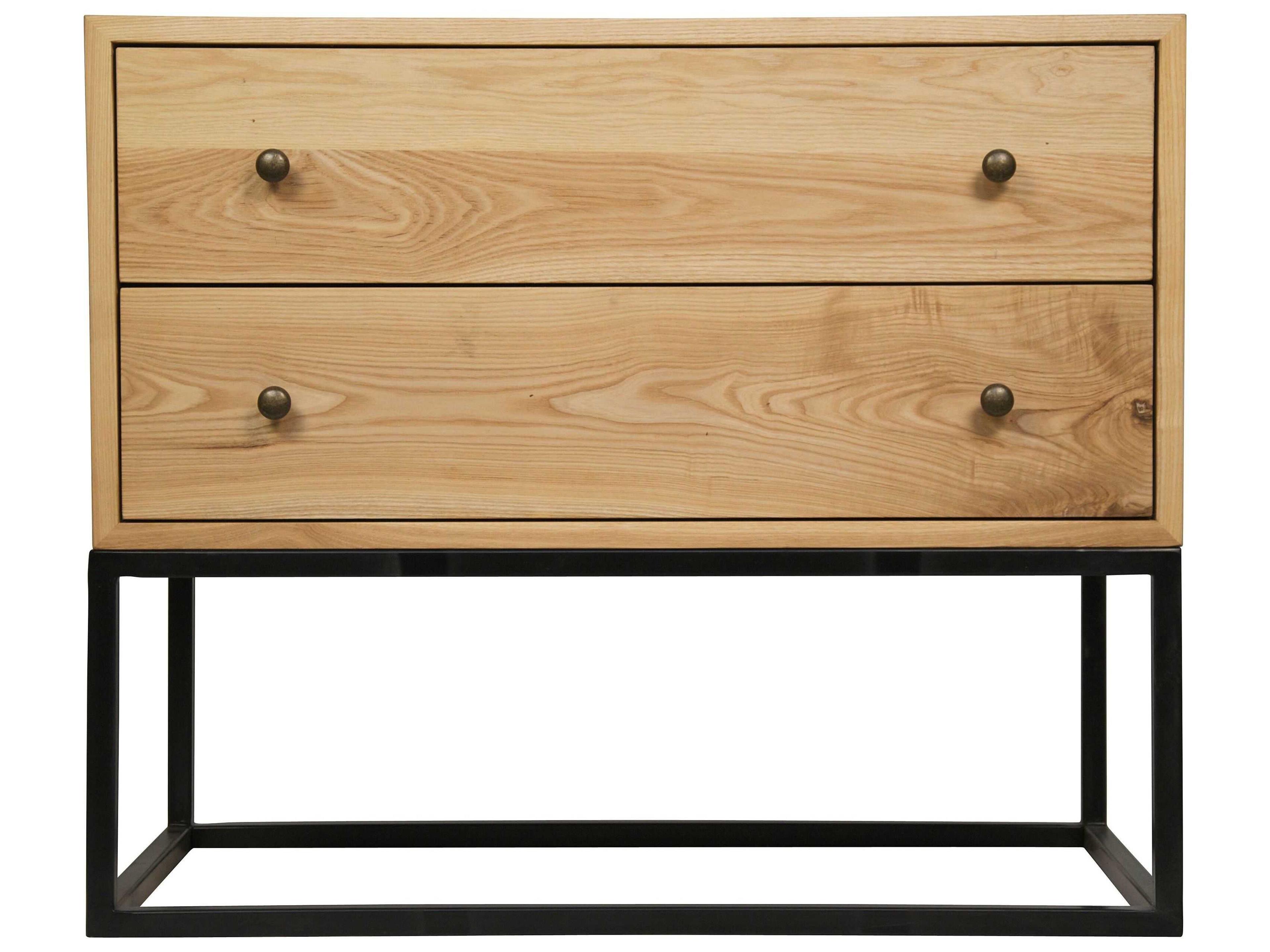 Noir Rectangular Wood Waxed End Table