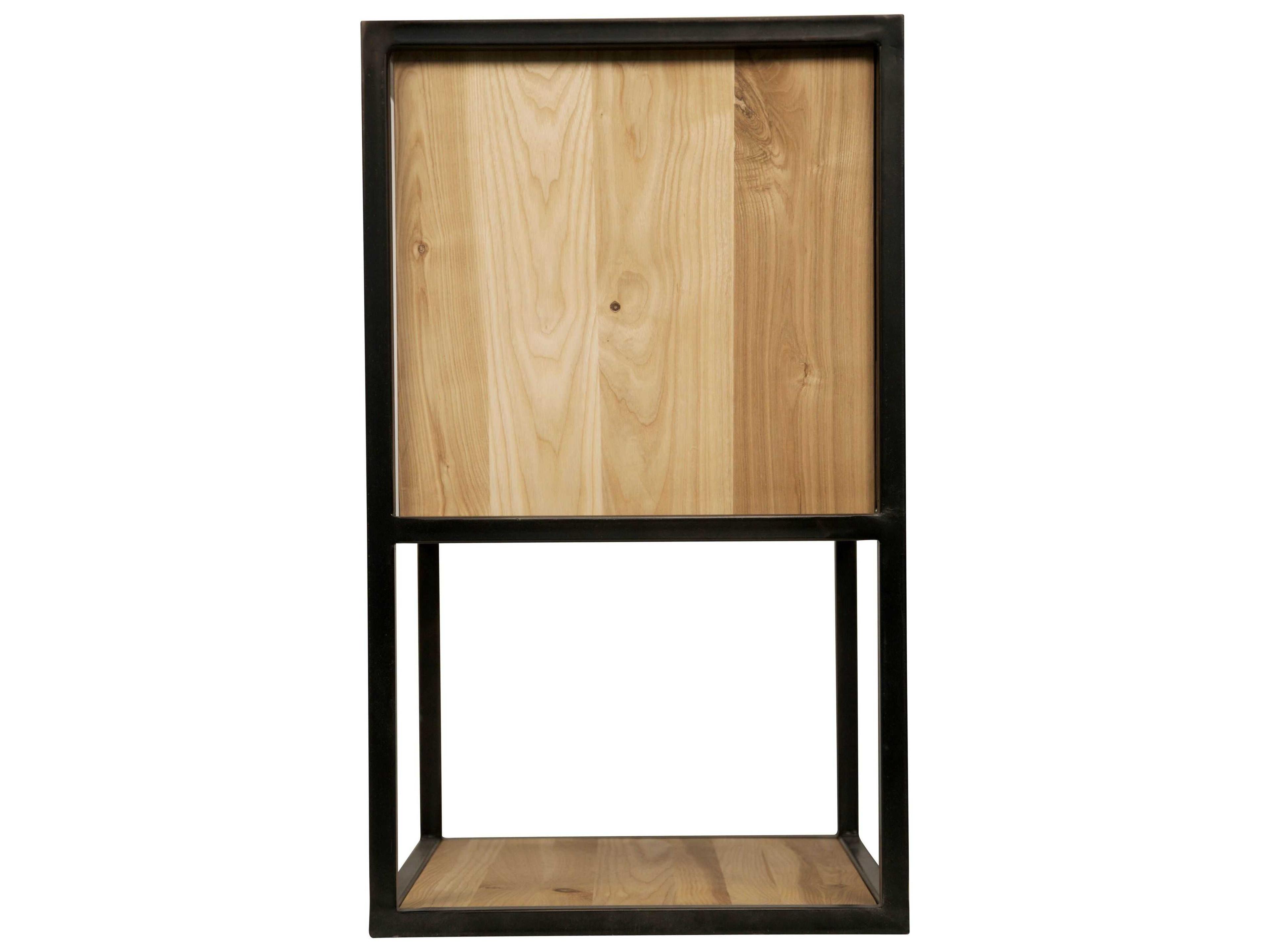 Noir Rectangular Wood Waxed End Table