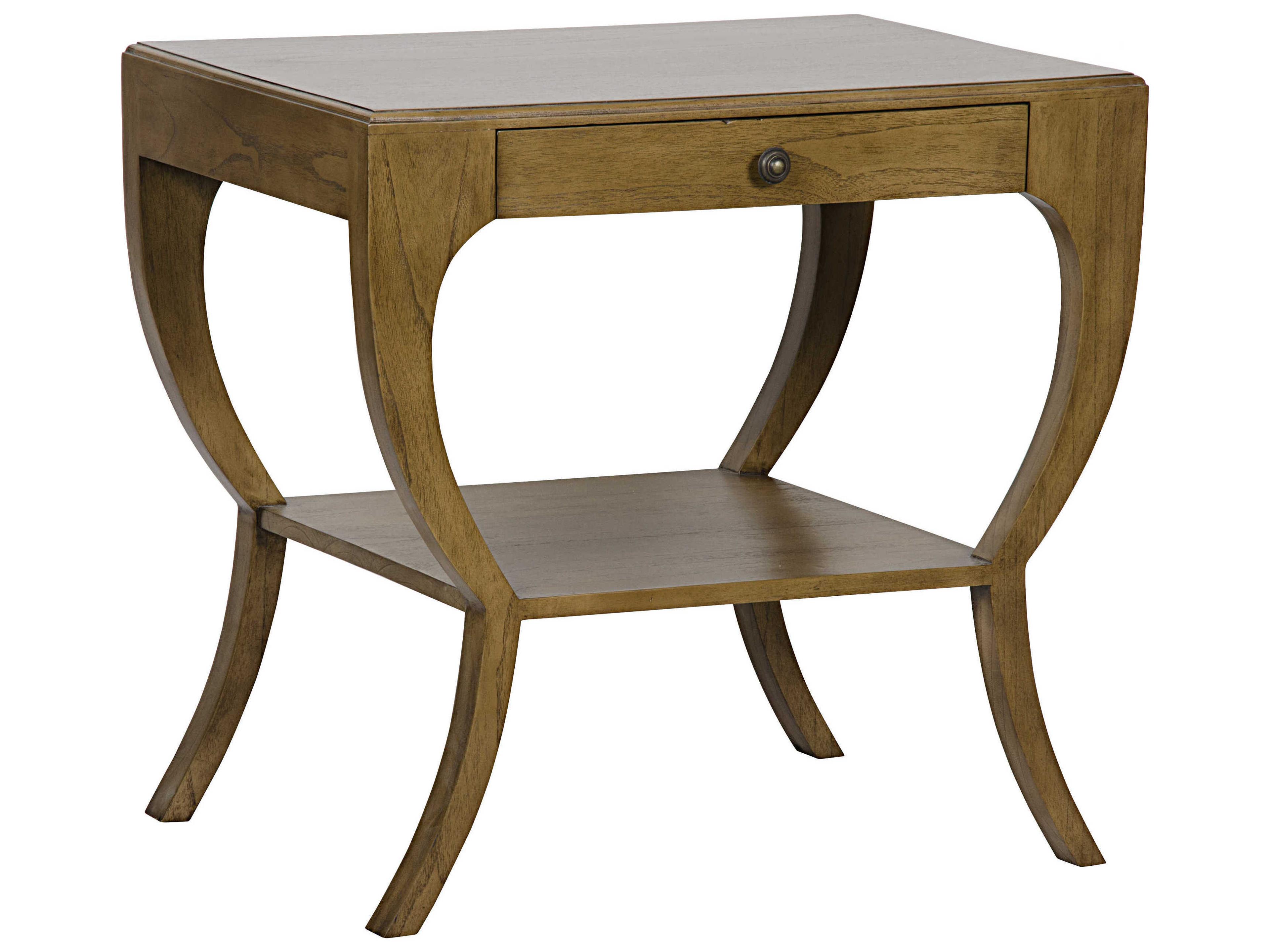 Bedroom Storage 1-Drawer Mahogany Wood Nightstand