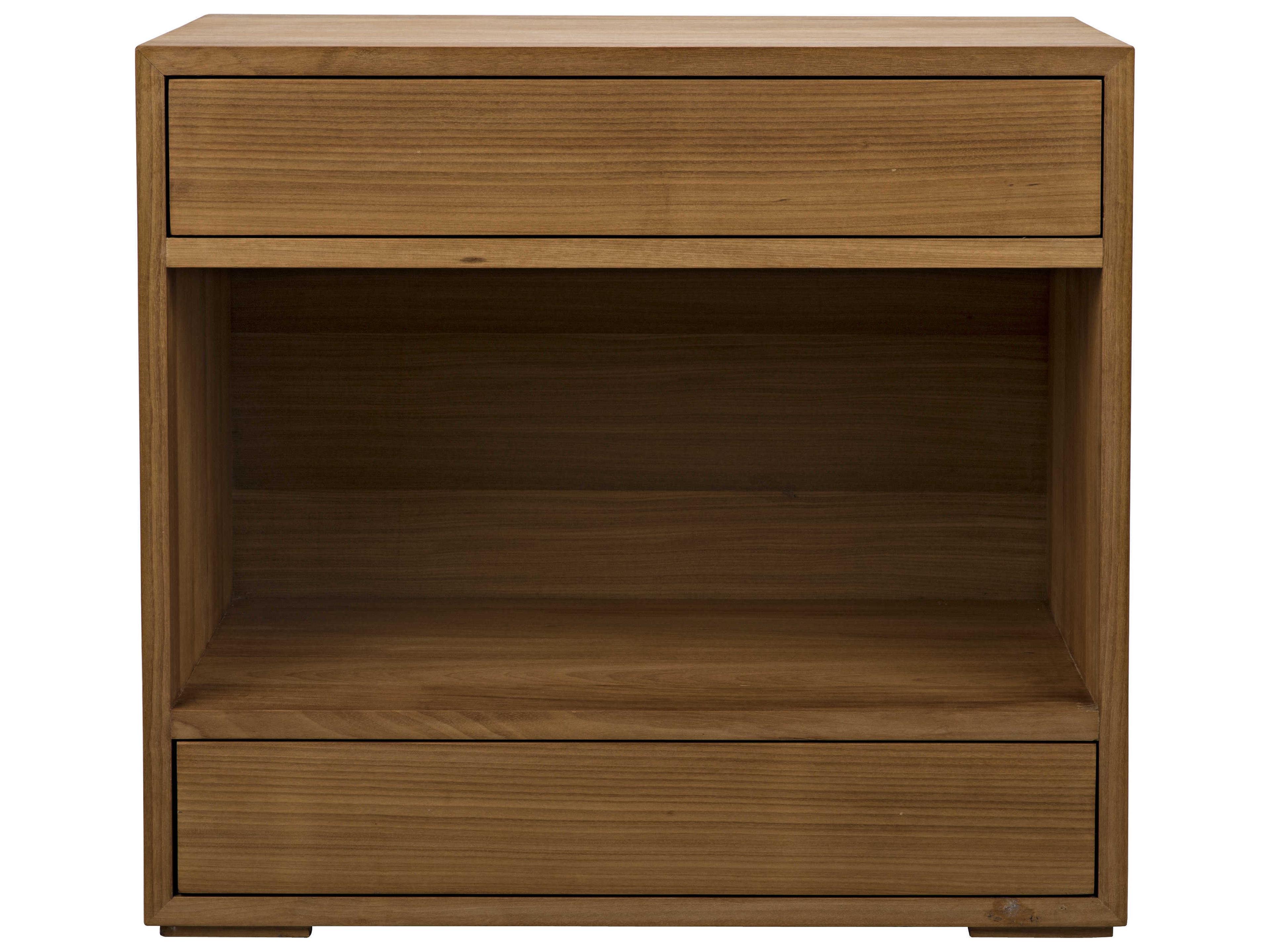 Noir Rectangular Wood Gold Teak End Table