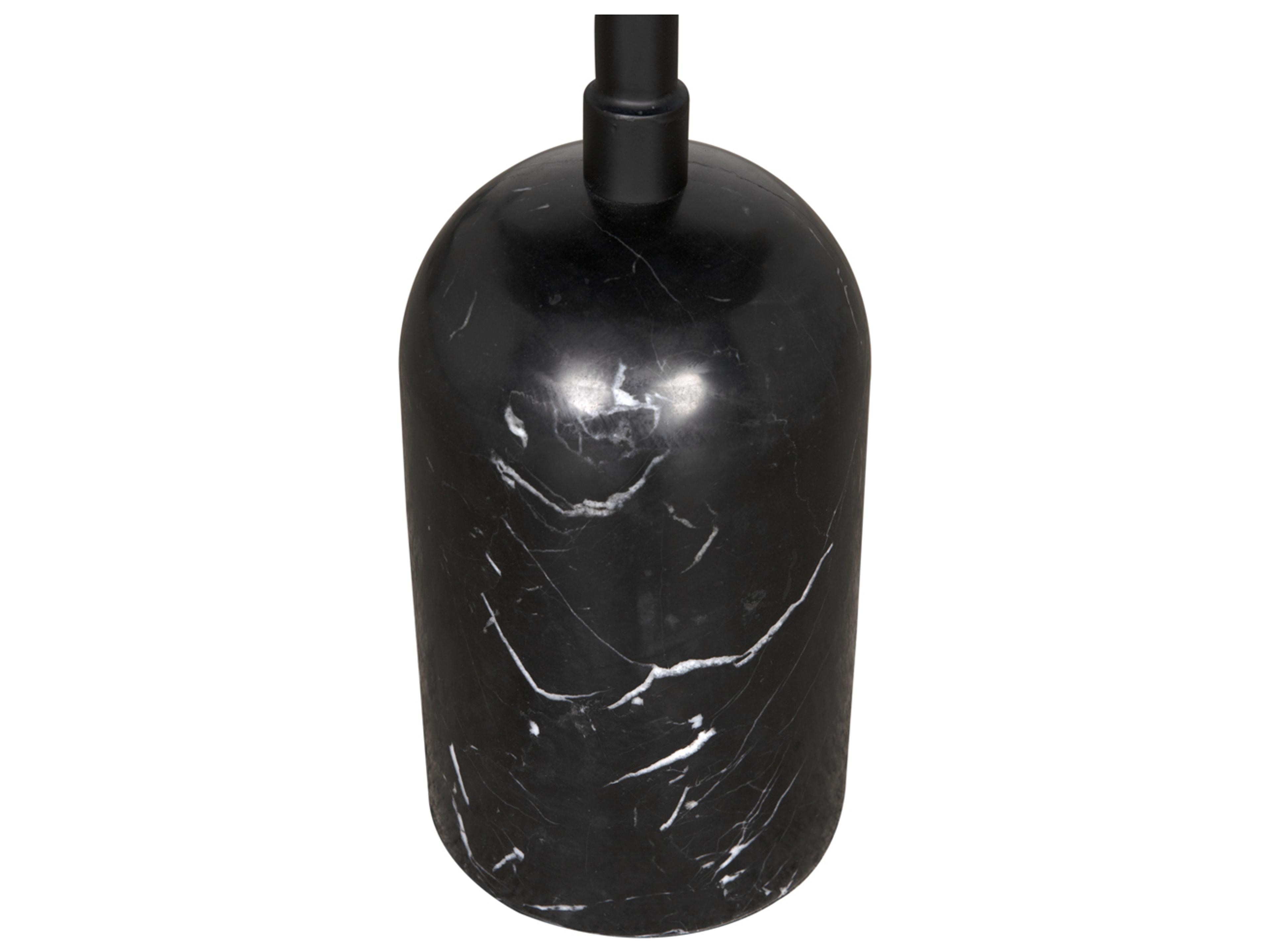 Noir Shantu Round Metal Matte Black End Table