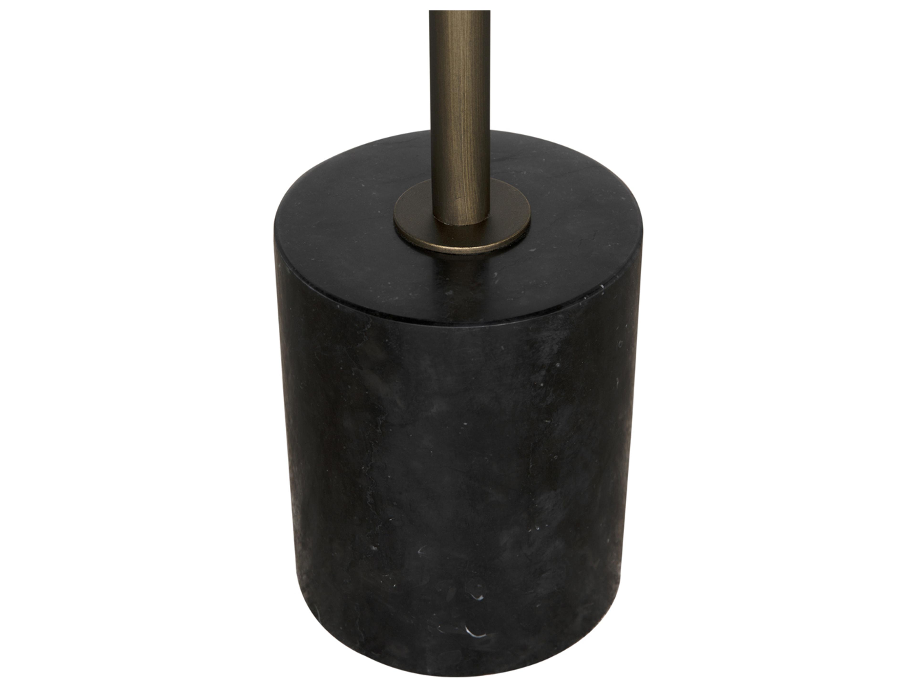 Noir Santosh Round Metal Aged Brass End Table