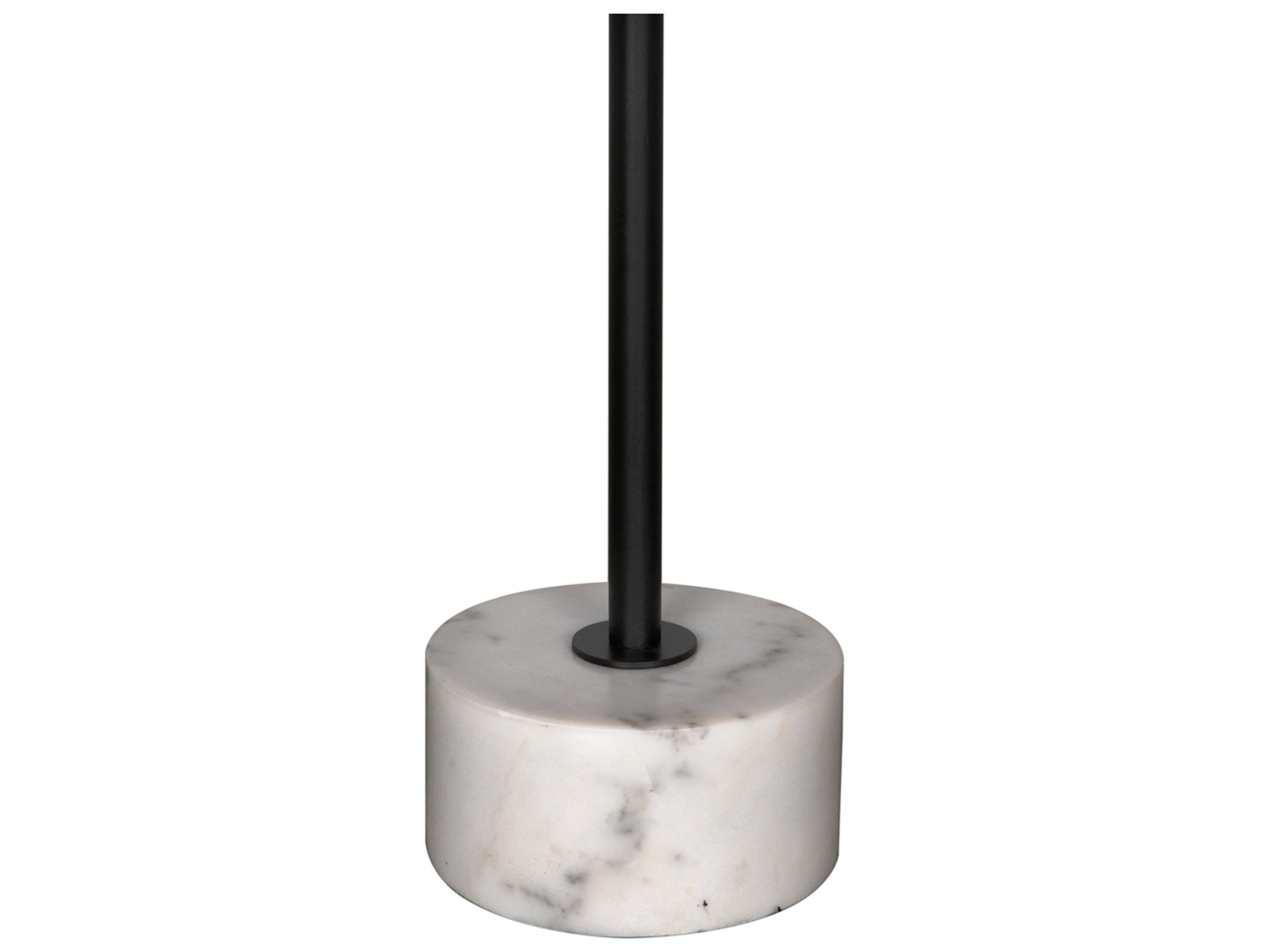 Noir Govinda Round Metal Matte Black End Table