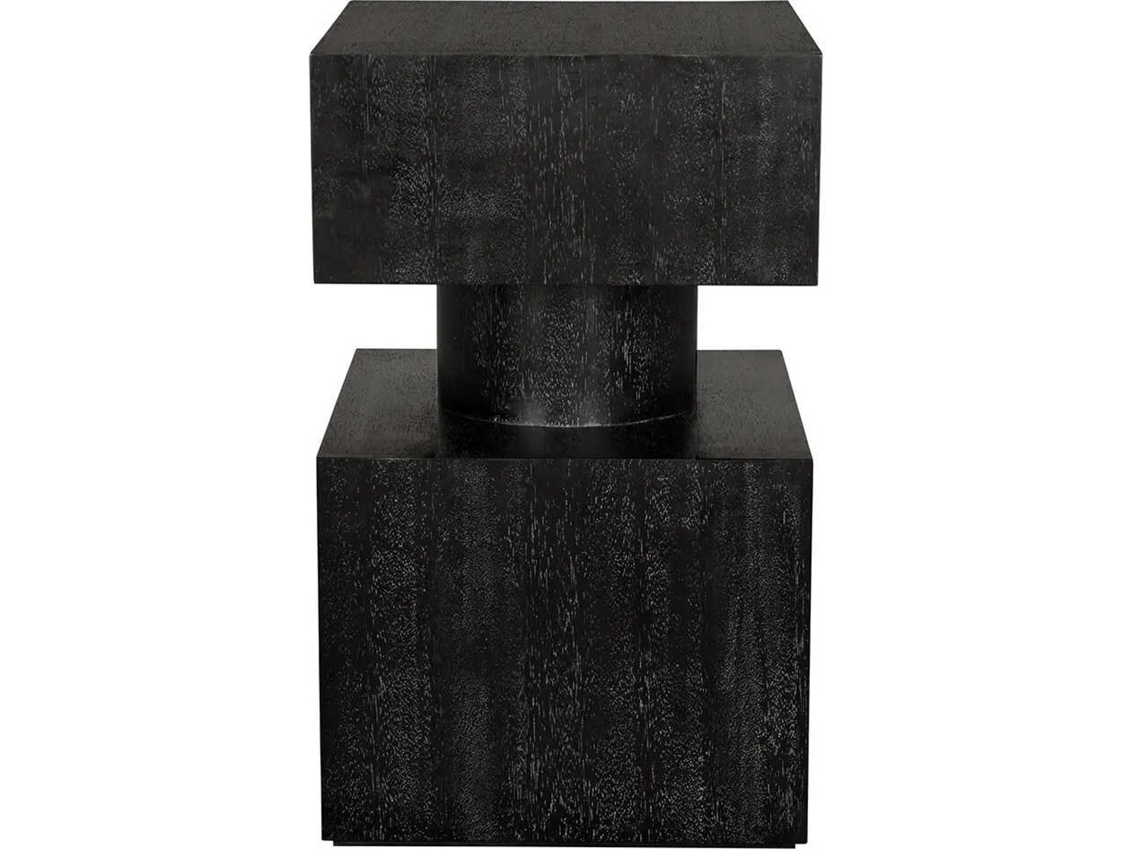 Noir Kingston Rectangular Wood Black Walnut End Table