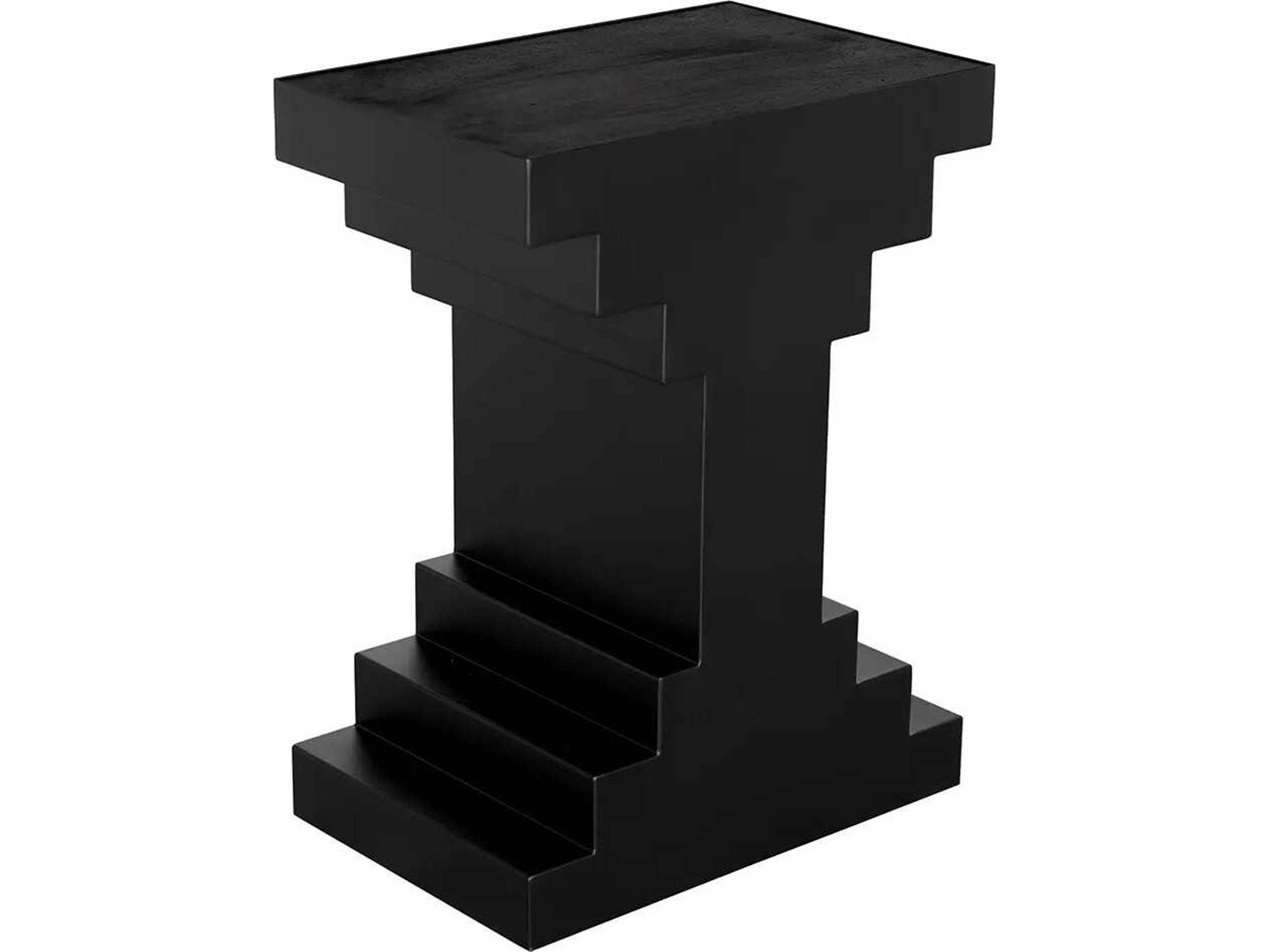 Melbourne Rectangular Wood Black Walnut And Matte End Table