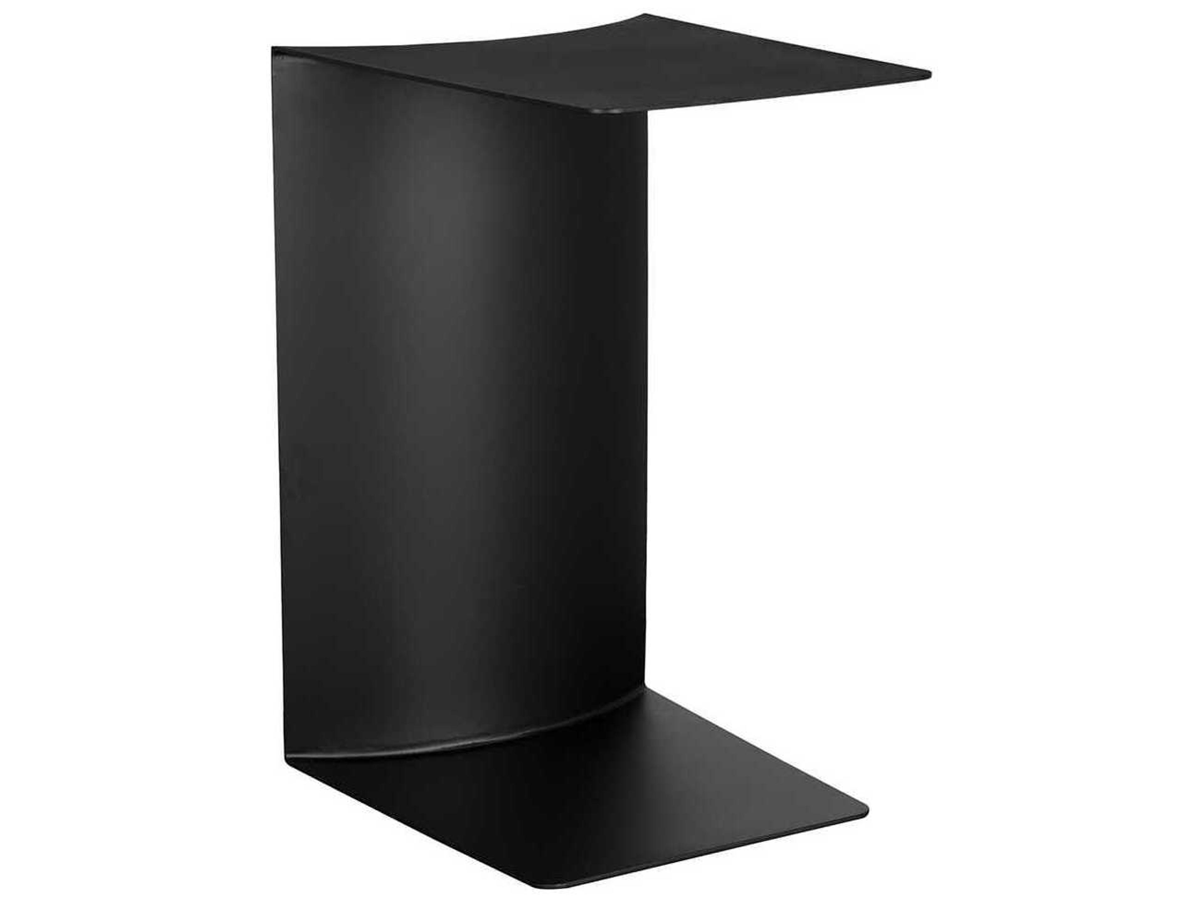 Mulligan Rectangular Metal Matte Black End Table